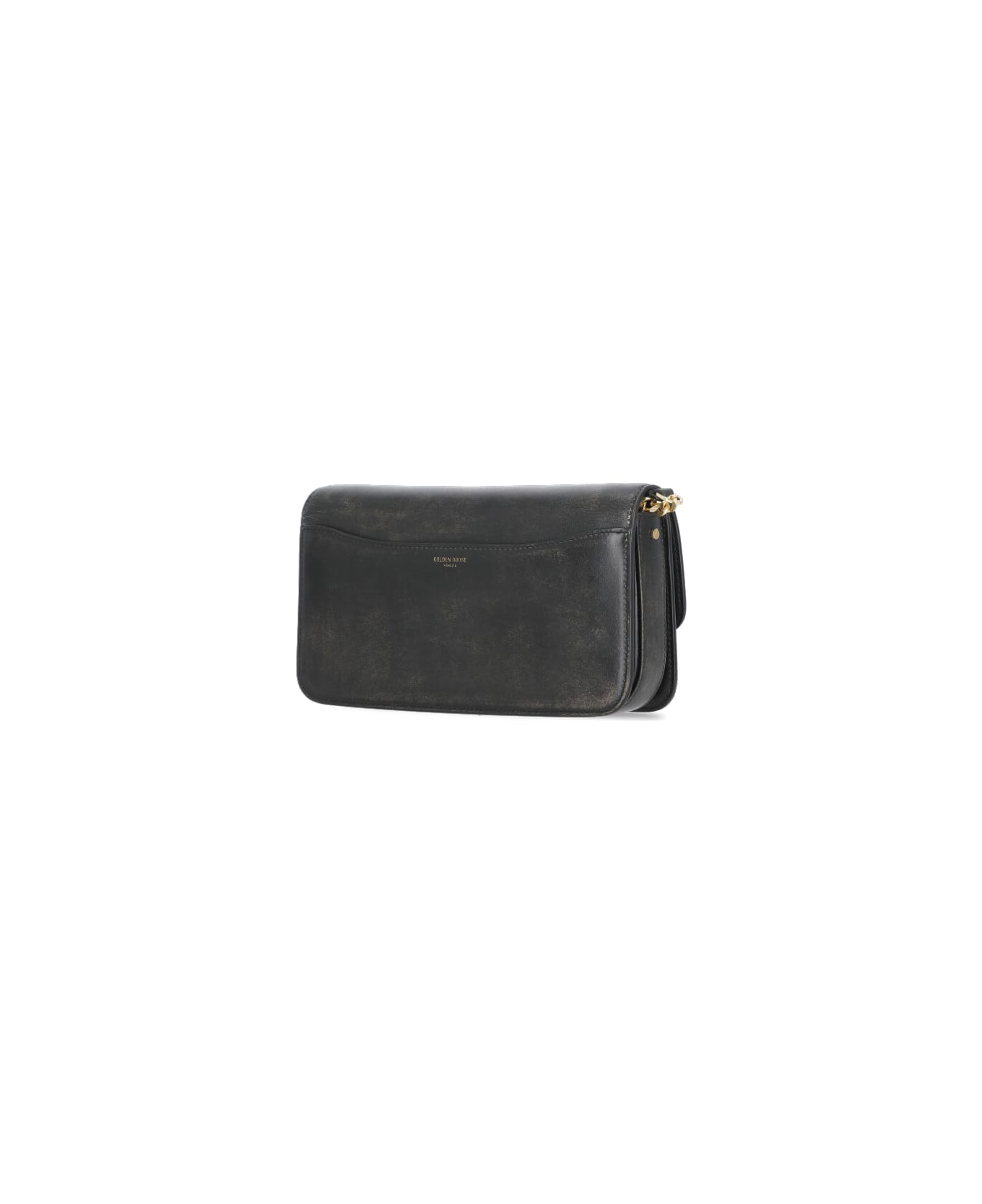 Golden Goose Gioia Shoulder Bag In Black Leather - Black