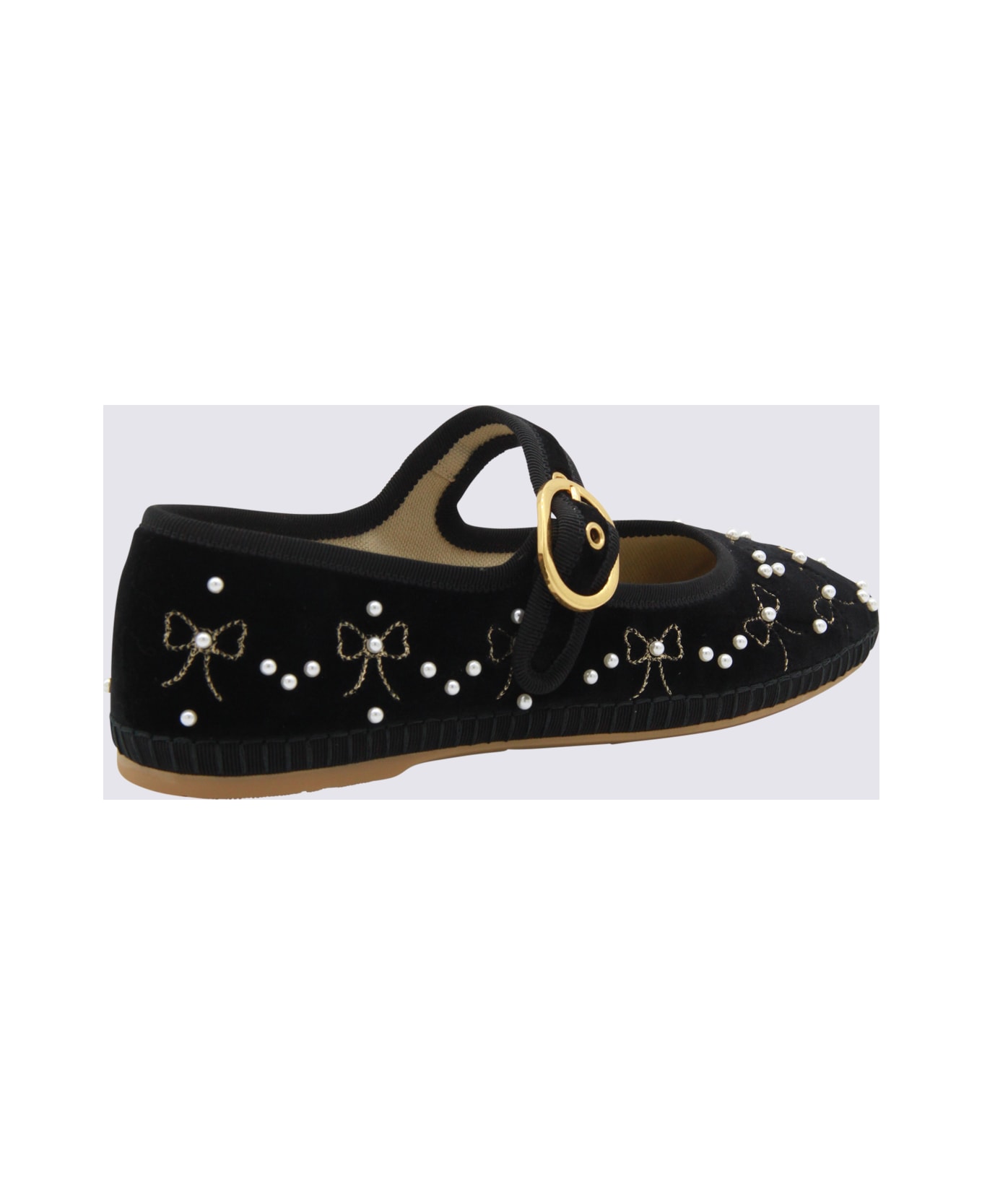 Valentino Garavani Black Flats - BLACK