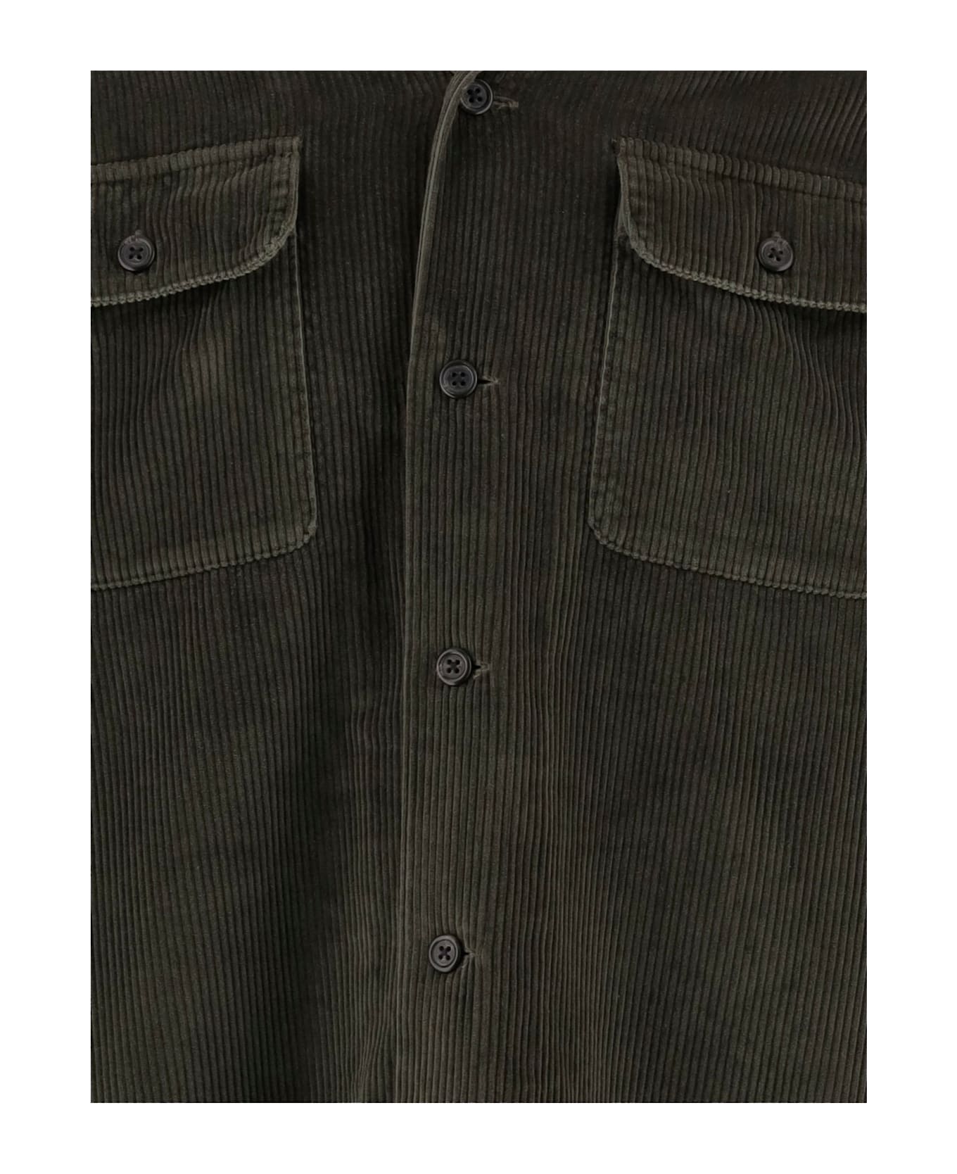 Polo Ralph Lauren Cotton Velvet Shirt - VERDE SCURO