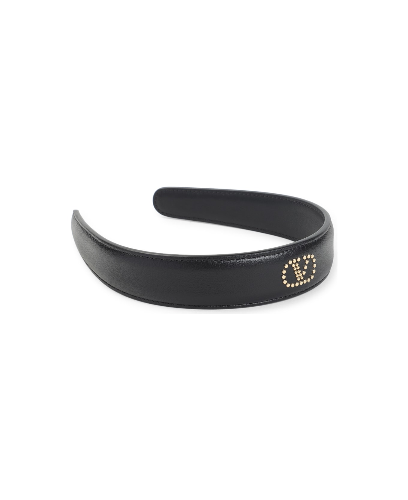 Valentino Garavani Leather Hair Band - Black