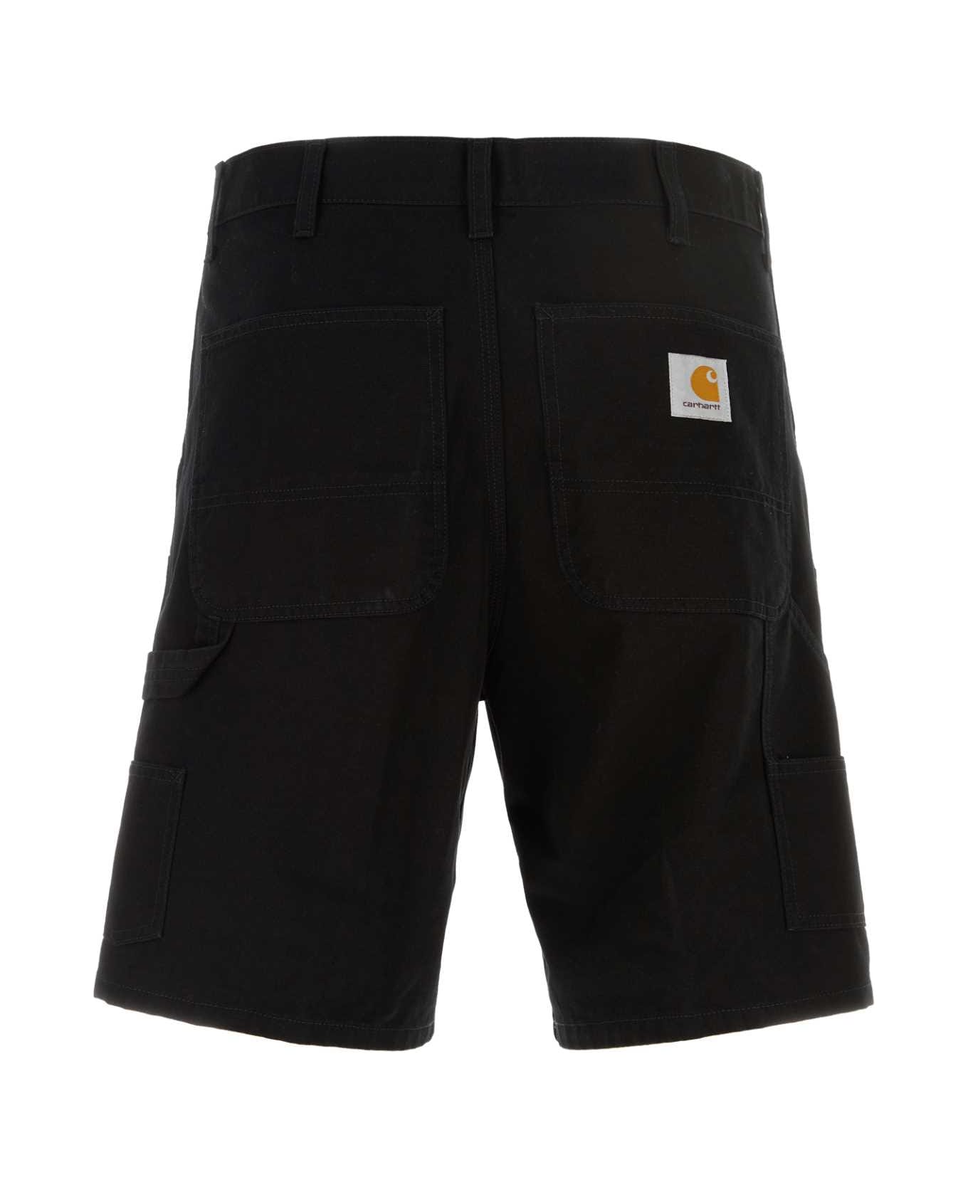 Carhartt Black Cotton Double Knee Short - DUNDEE ショートパンツ