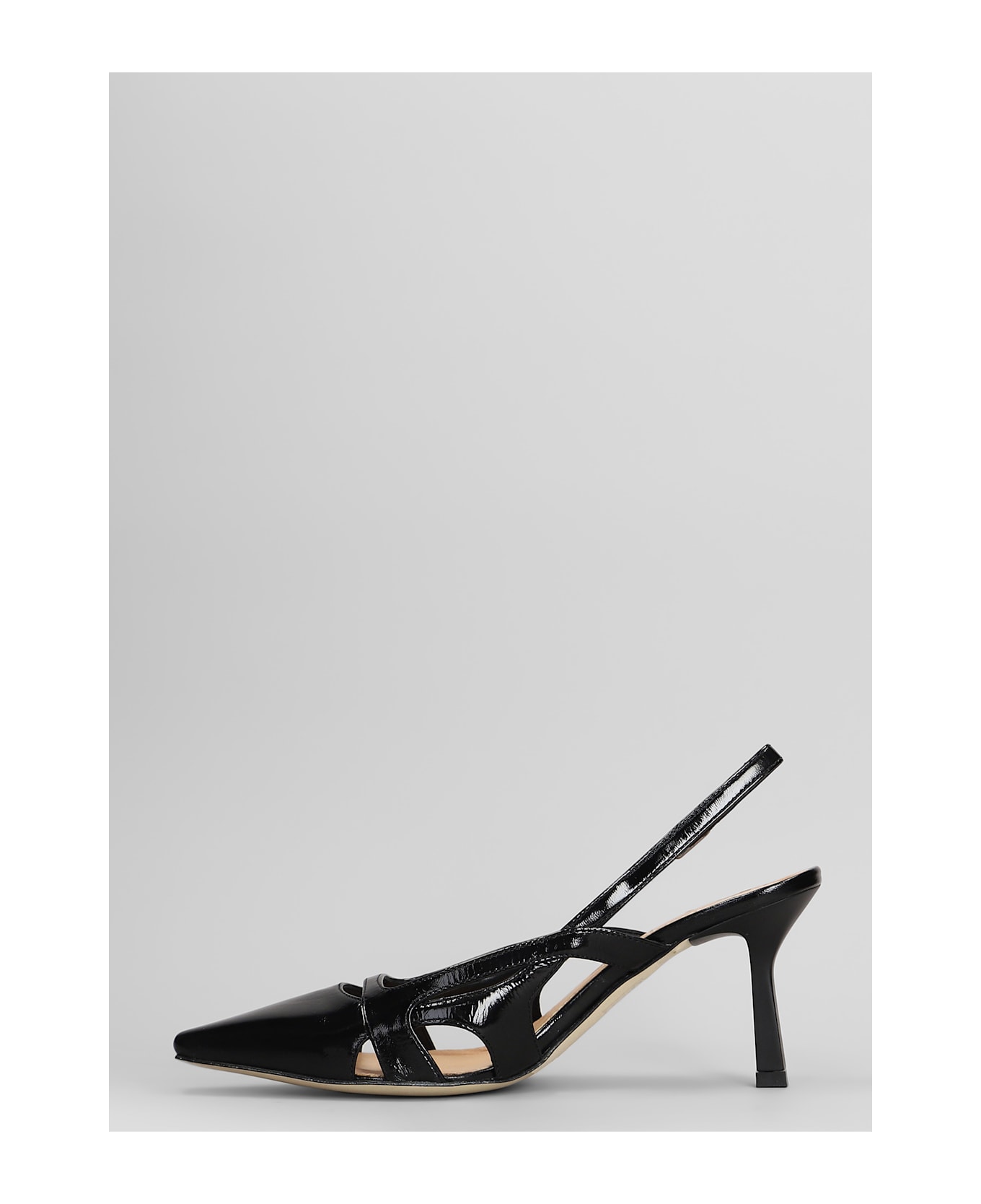 Julie Dee Pumps In Black Leather - black