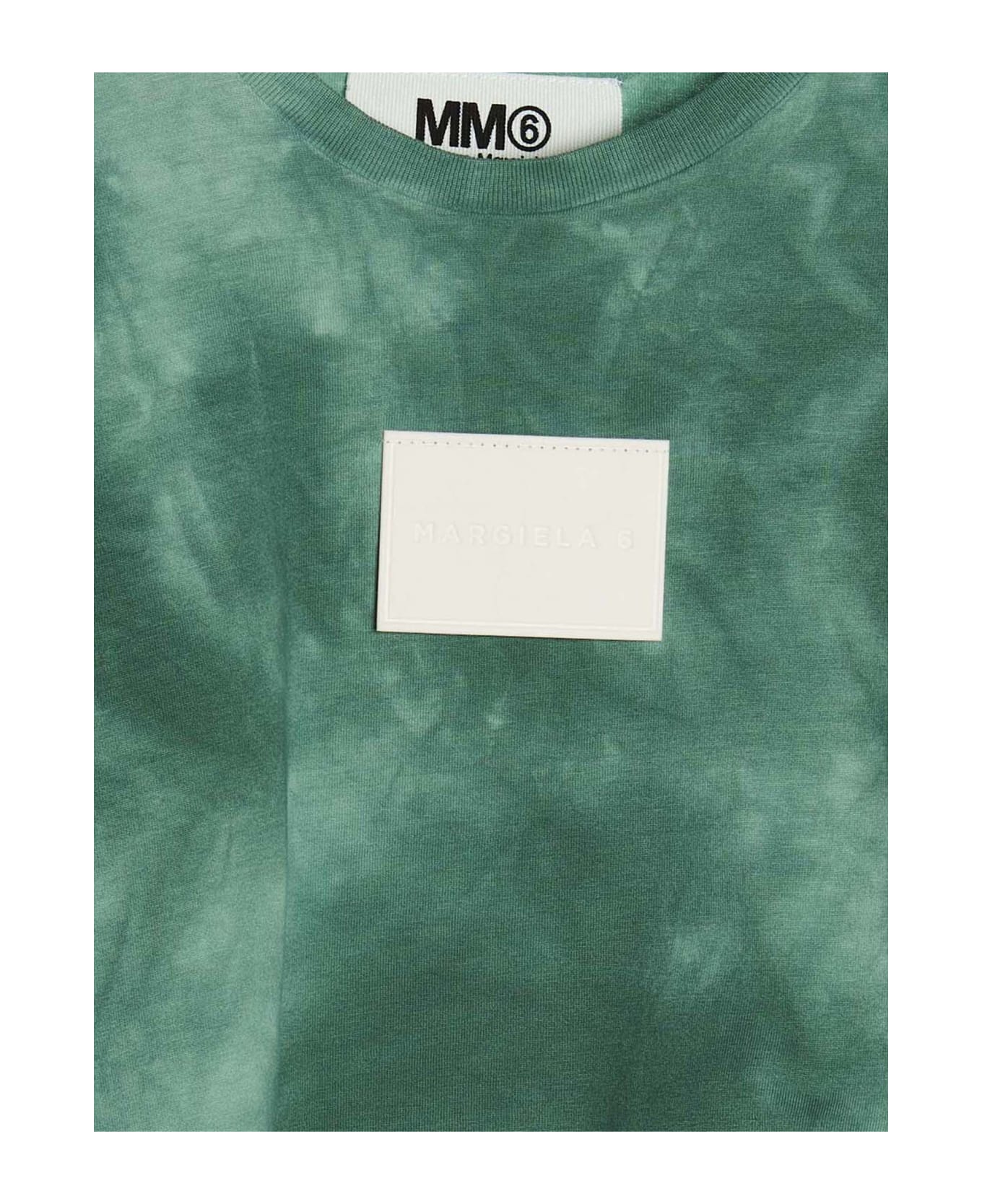 MM6 Maison Margiela Tie Dye Logo  T-shirt - Green
