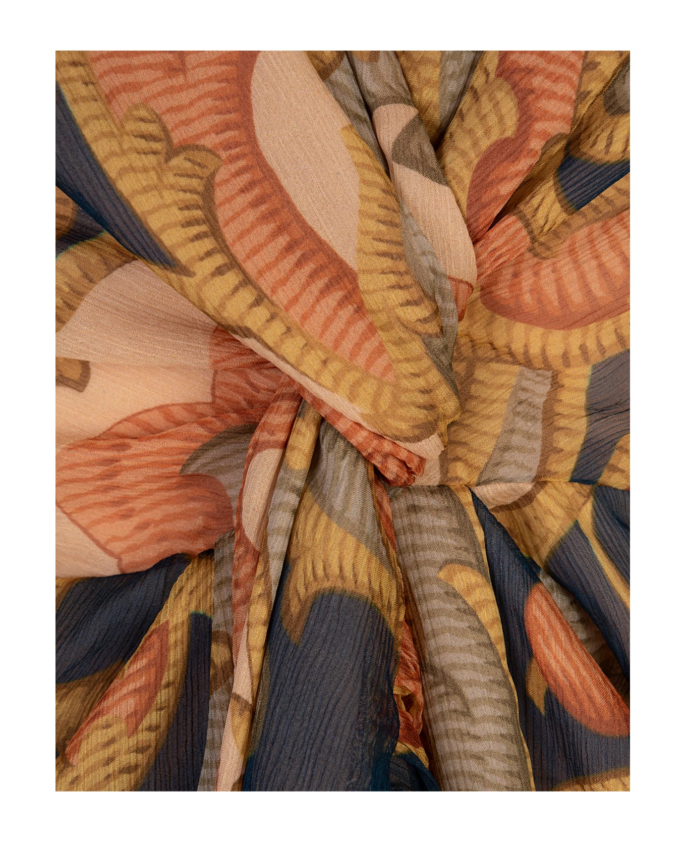 Etro Printed Silk Midi Dress - Blue