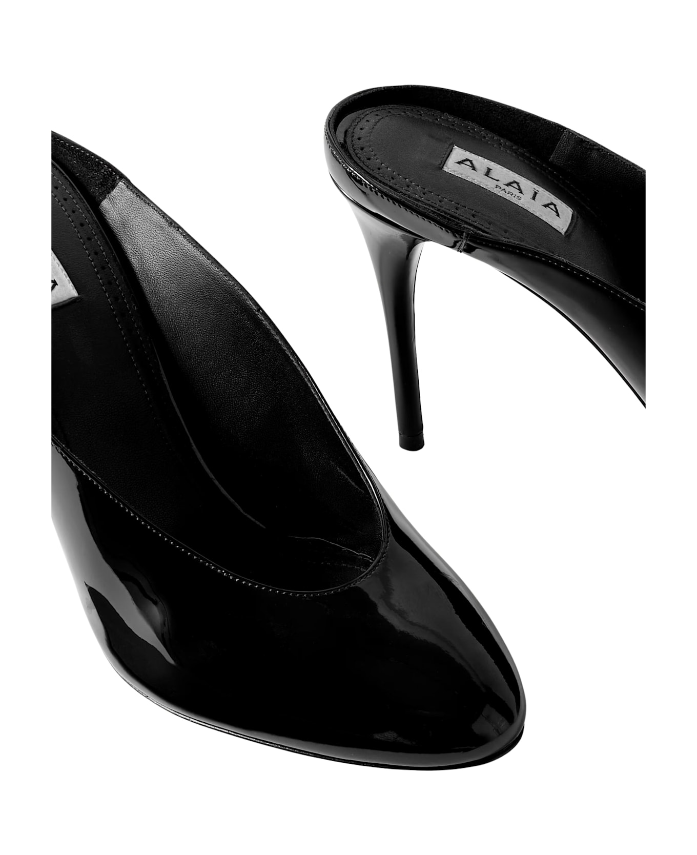Alaia Mule Patent - Black