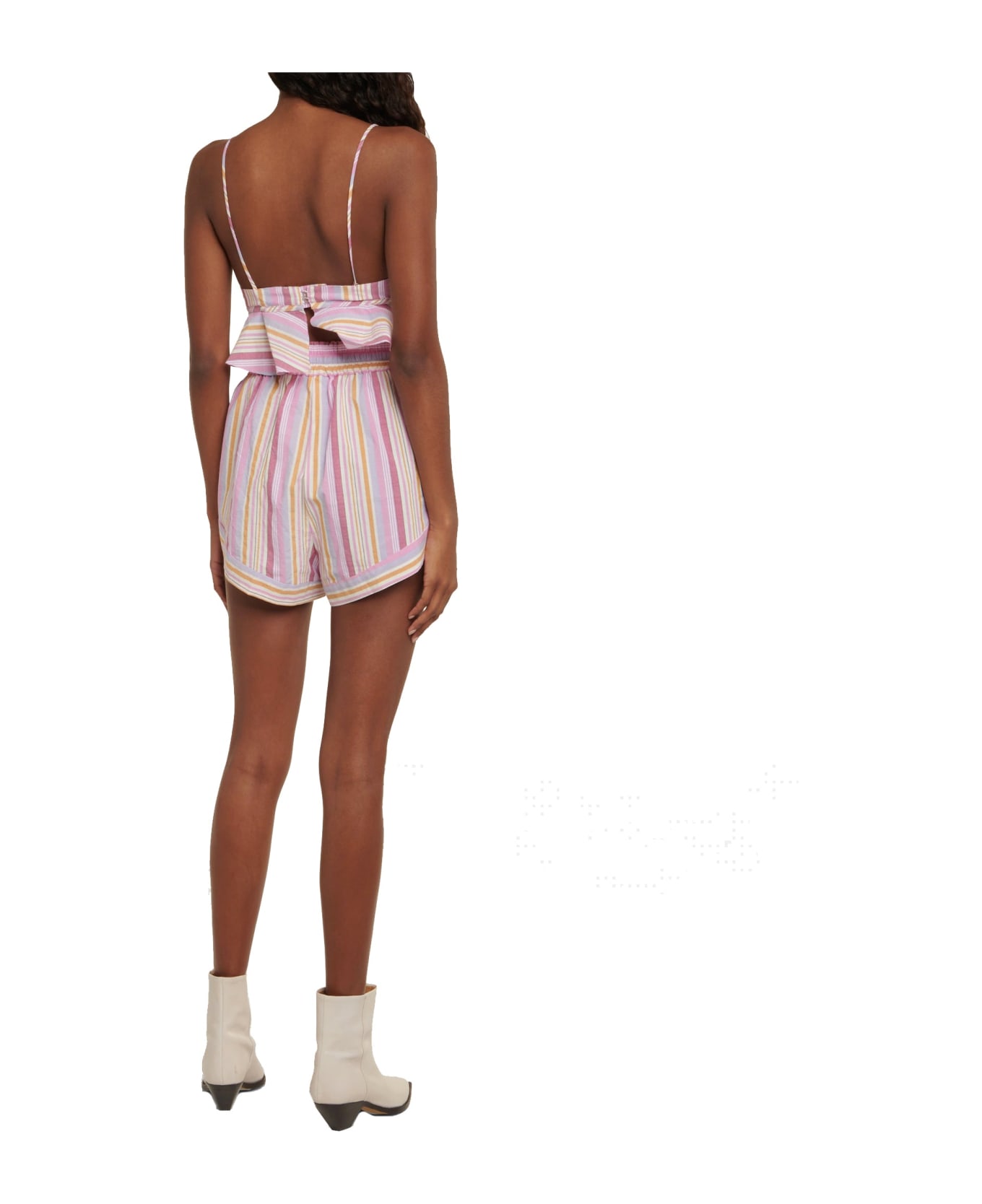 Marant Étoile Isabel Marant Etoil Striped Cotton Shorts - Pink