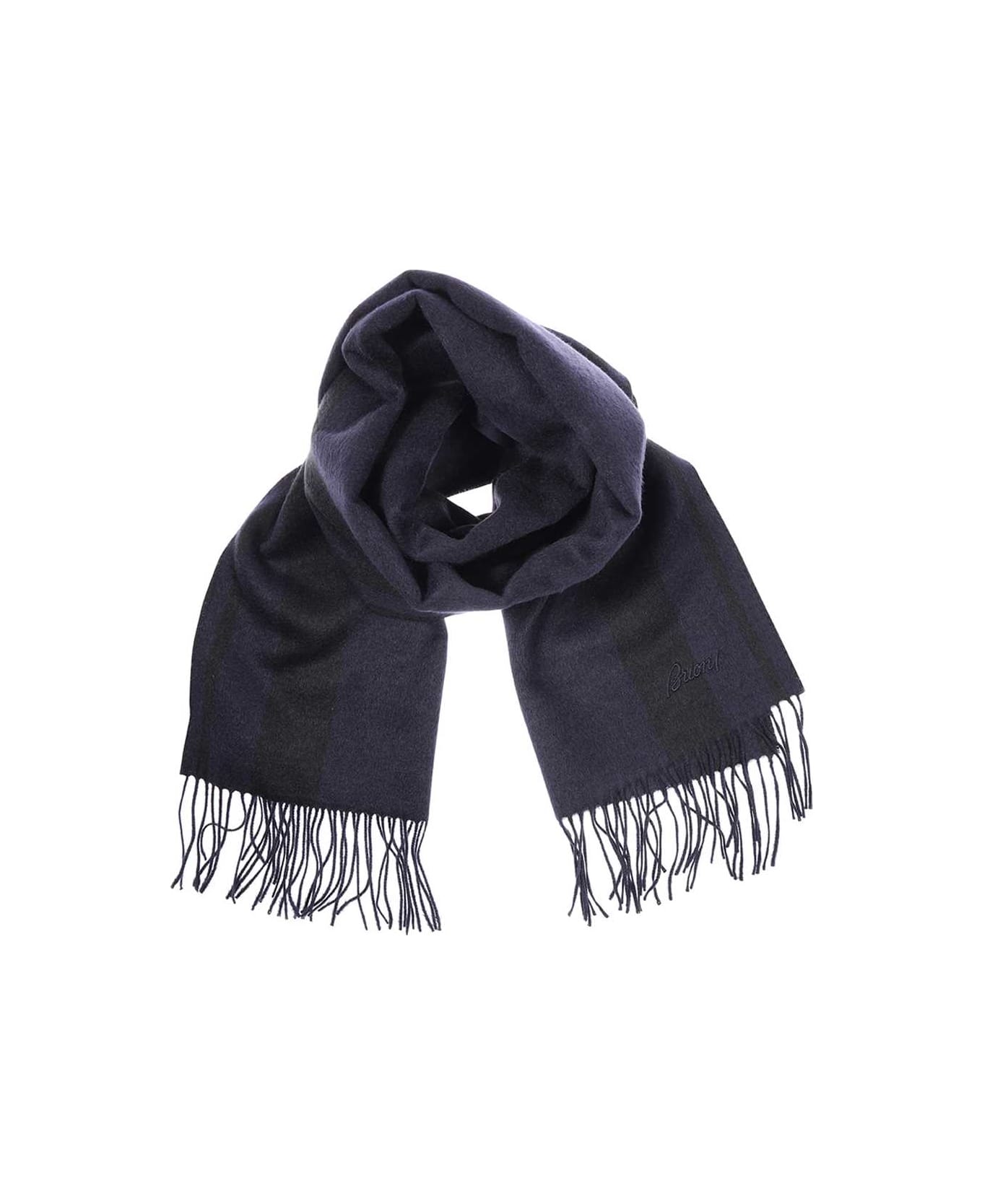 Brioni Silk Scarf - blue