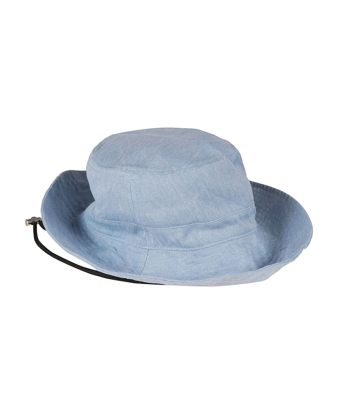 Ganni Logo Embroidered Round Hat - Baby Blue 帽子