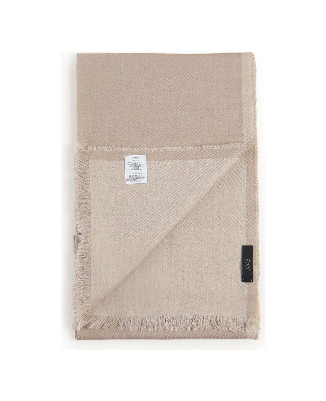 Fay Wool And Silk Scarf - Beige