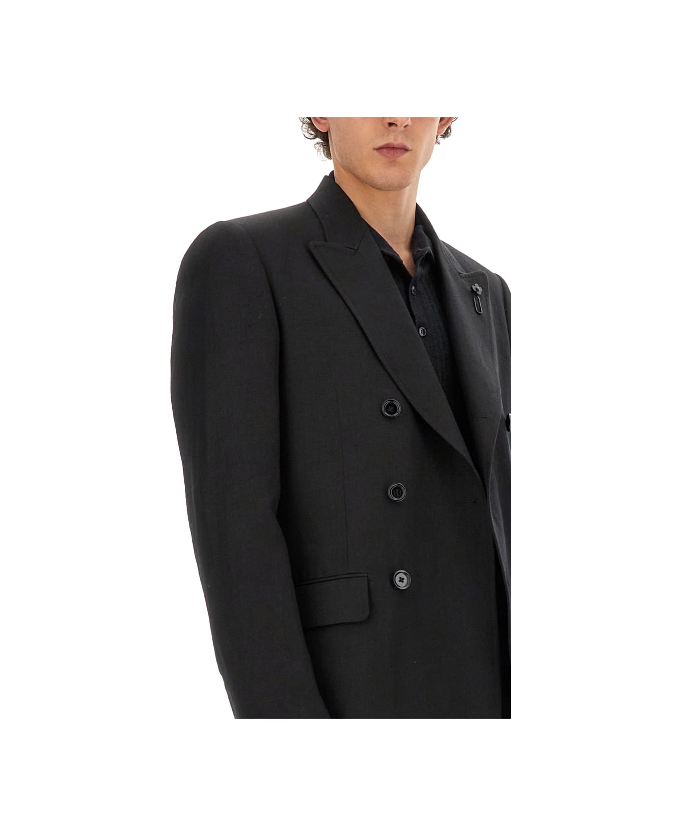Lardini Double-breasted Jacket - BLACK ジャケット