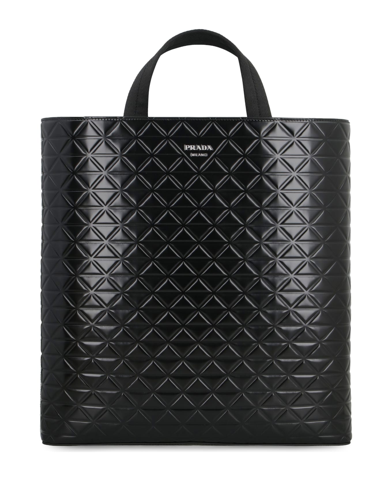 Prada Smooth Leather Tote Bag - NERO