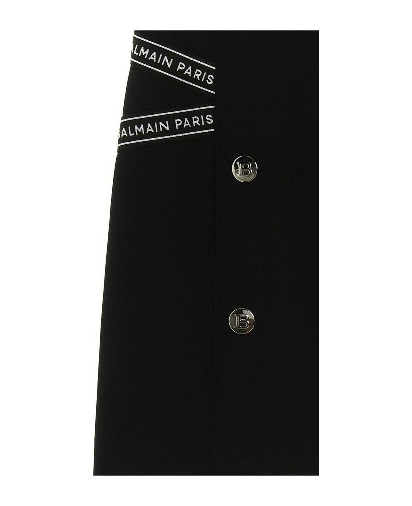 Balmain Logo Band Skirt - Black  