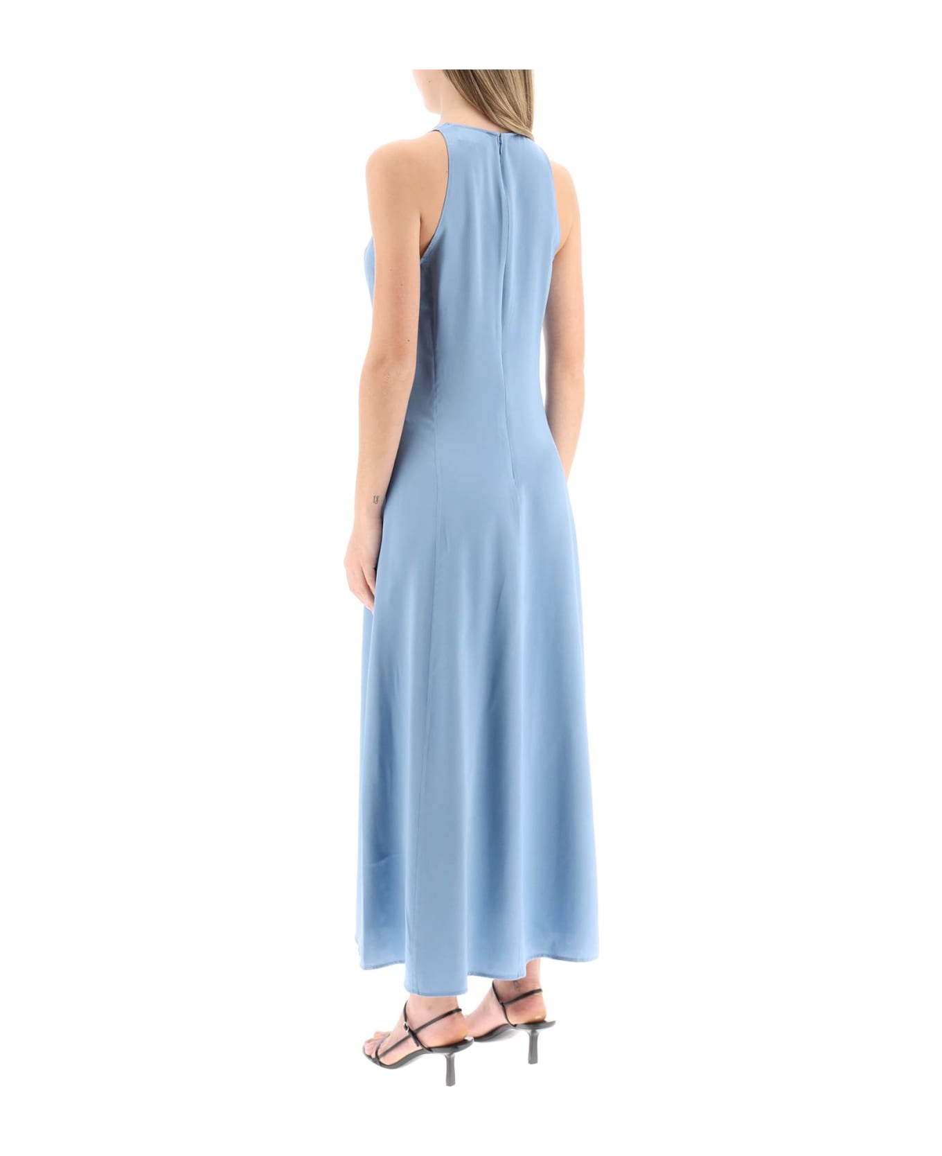 Loulou Studio Maxi Silk Slip Dress - Blue