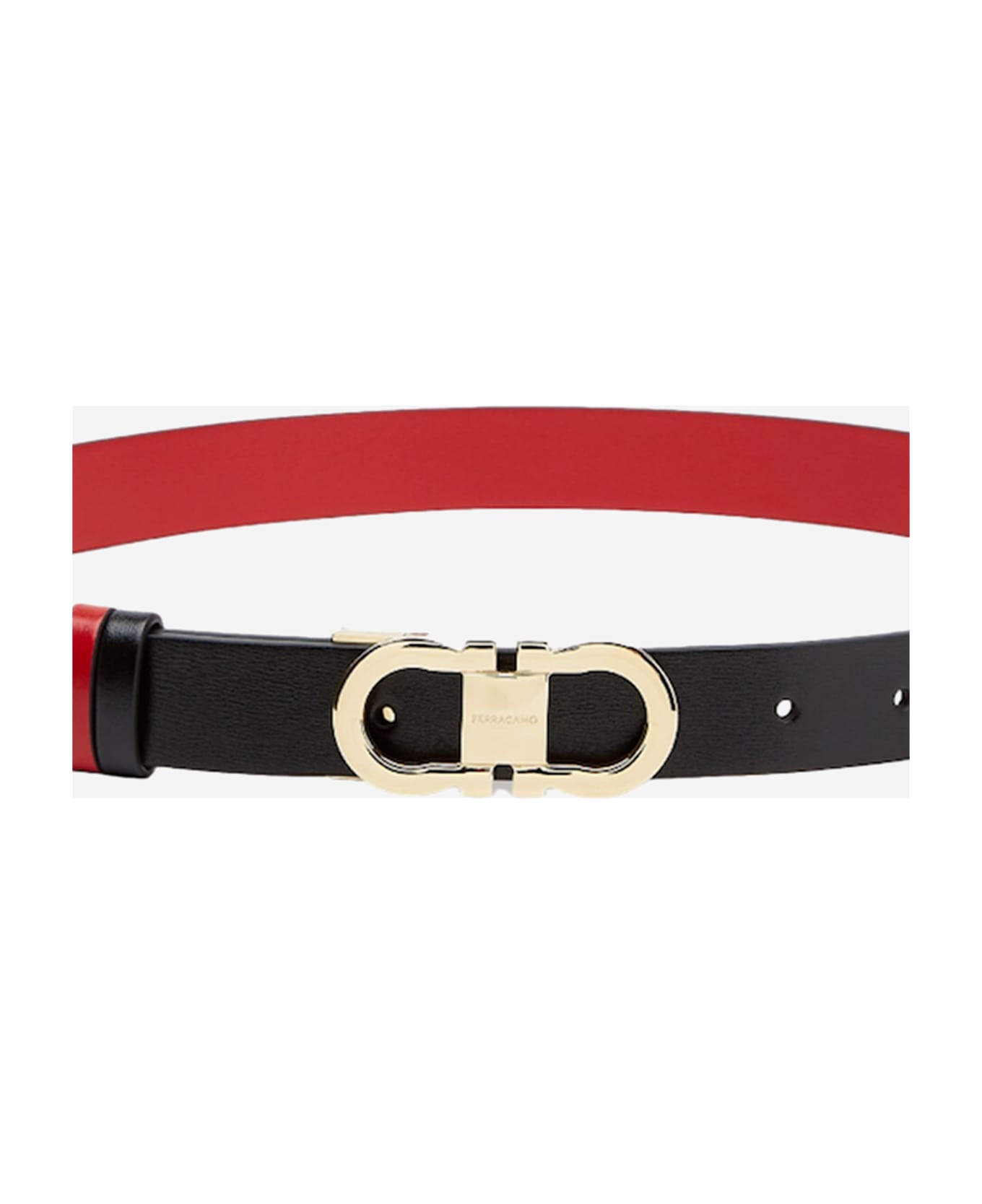 Ferragamo Reversible Gancini Belt - Red
