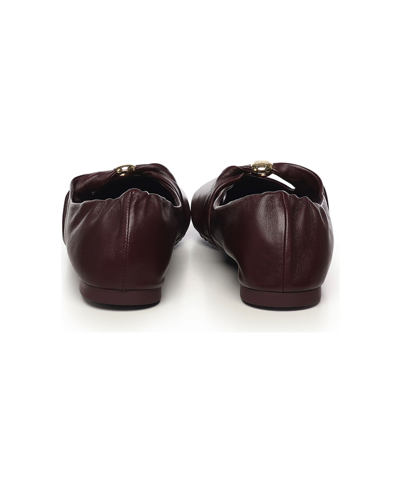 Loewe Pebble Nappa Lambskin Ballet Flats - Bordeaux
