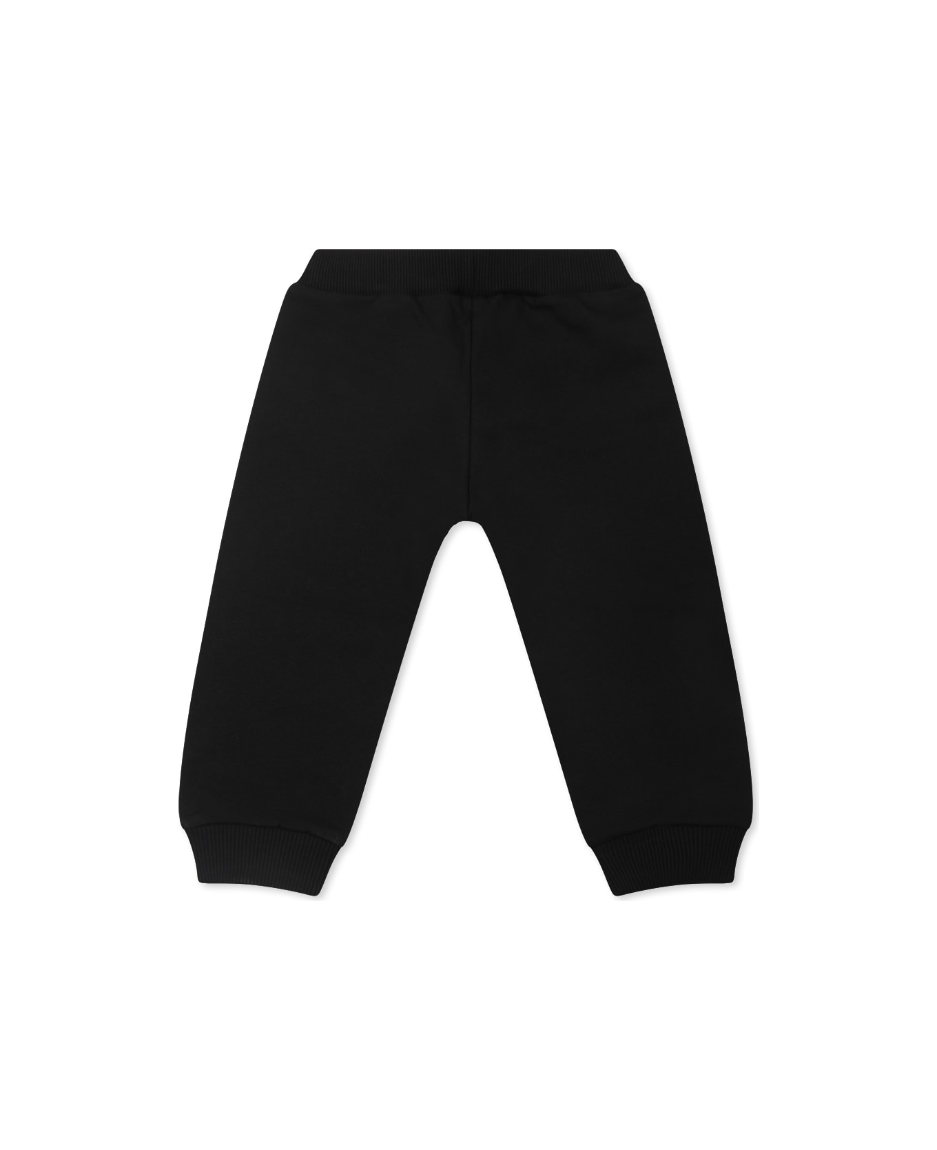 Balmain Black Trousers For Babykids With Logo - Black