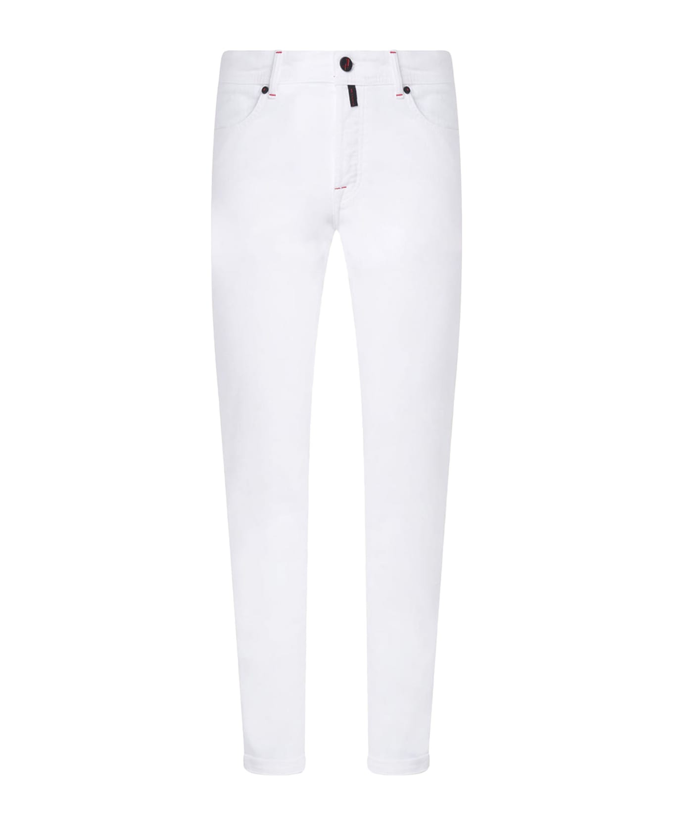 Kiton Trousers Cotton - WHITE