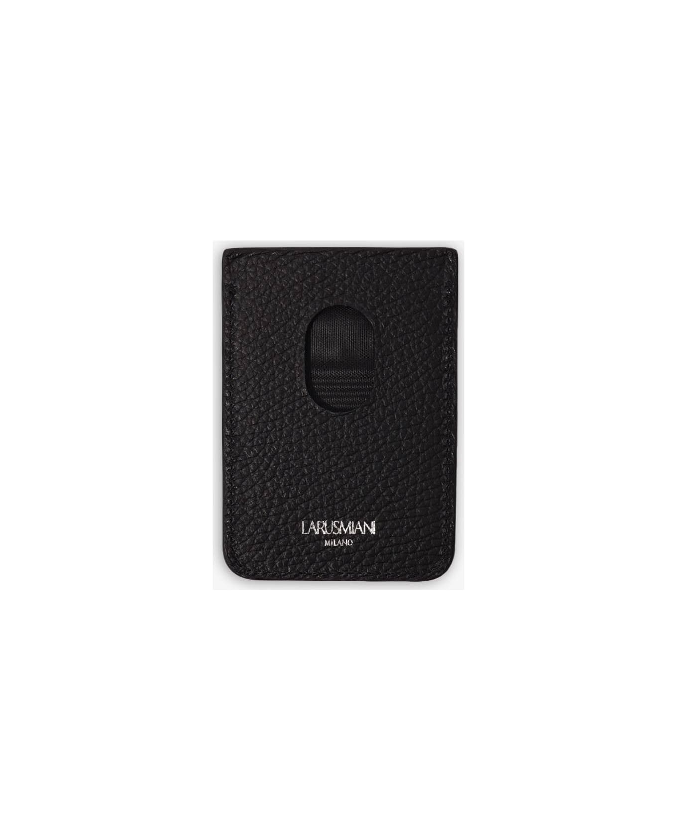 Larusmiani Magnetic Credit Card Holder For Iphone Accessory - Black