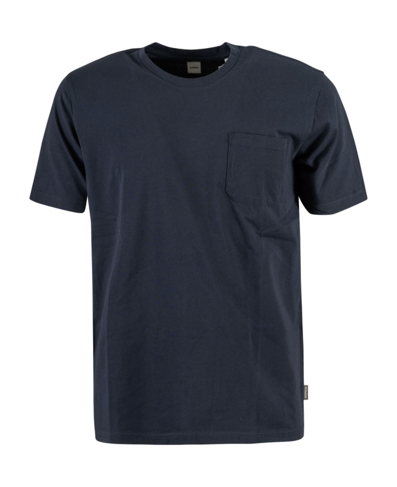 Aspesi Regular Fit Patched Pocket T-shirt - Blu navy