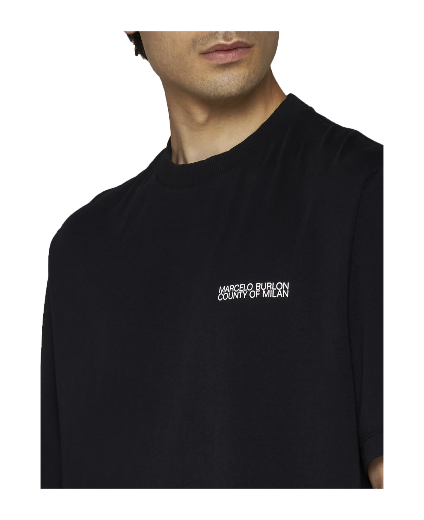 Marcelo Burlon Cotton Crew-neck T-shirt - black