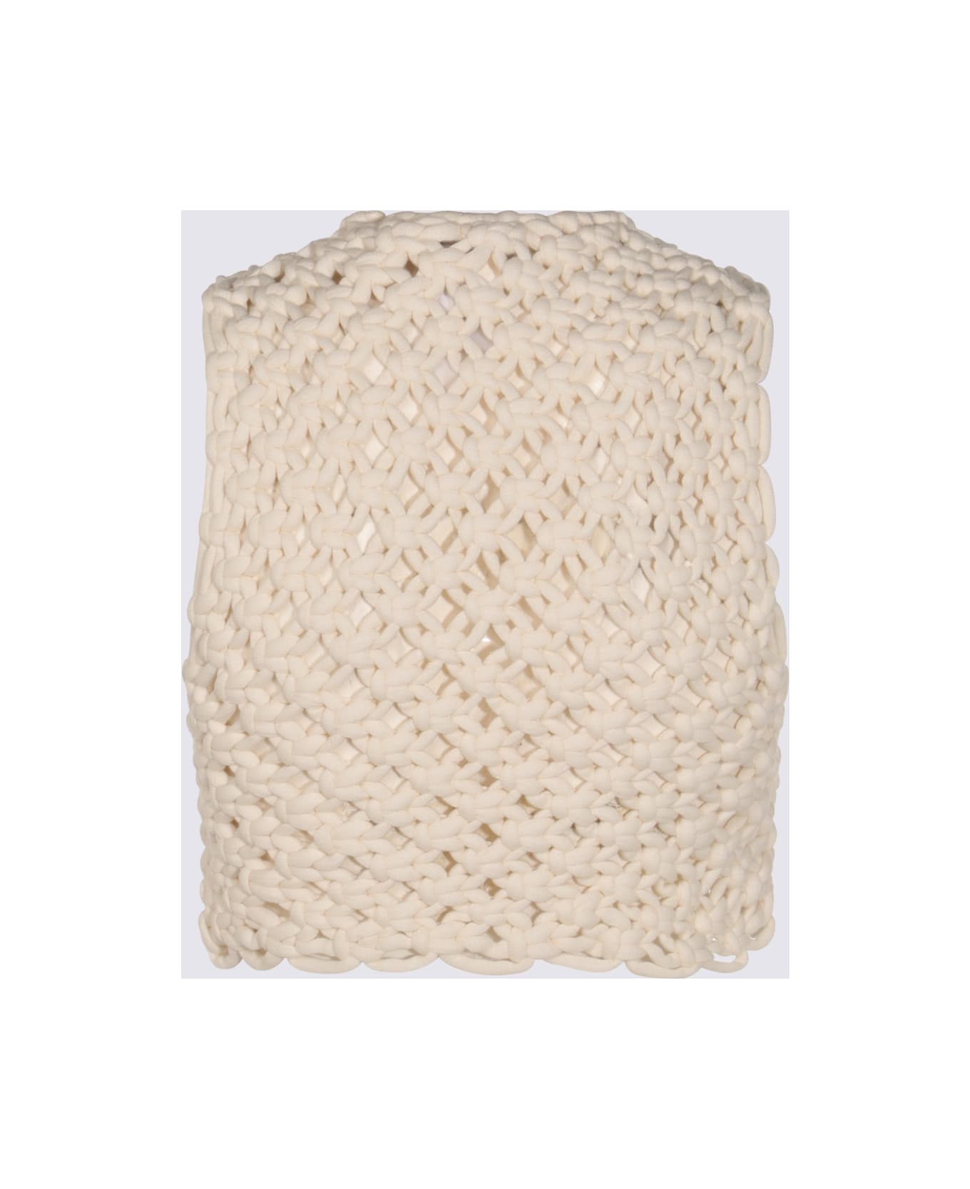 Alaia White Cotton Top - BLANC NATUREL