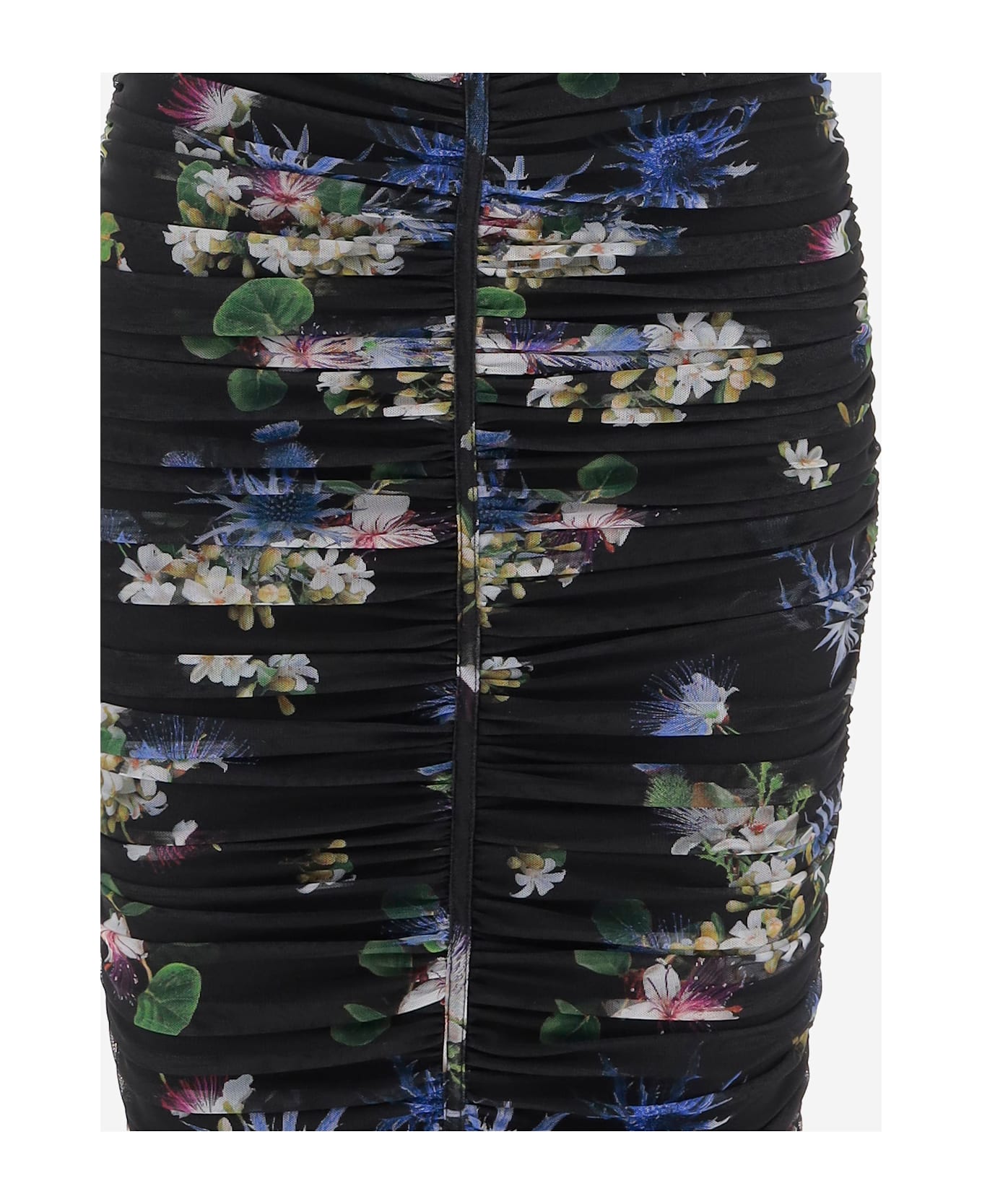 Blumarine Stretch Fabric Midi Skirt - Black