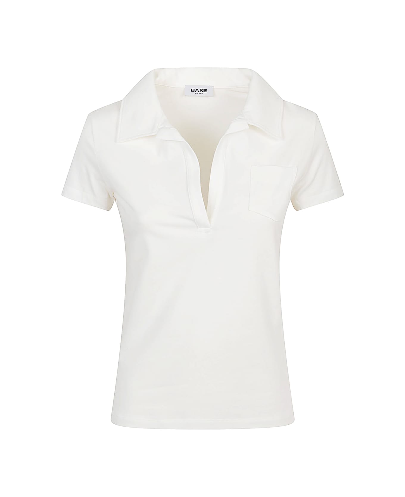 Base Cotton Polo Shirt - White