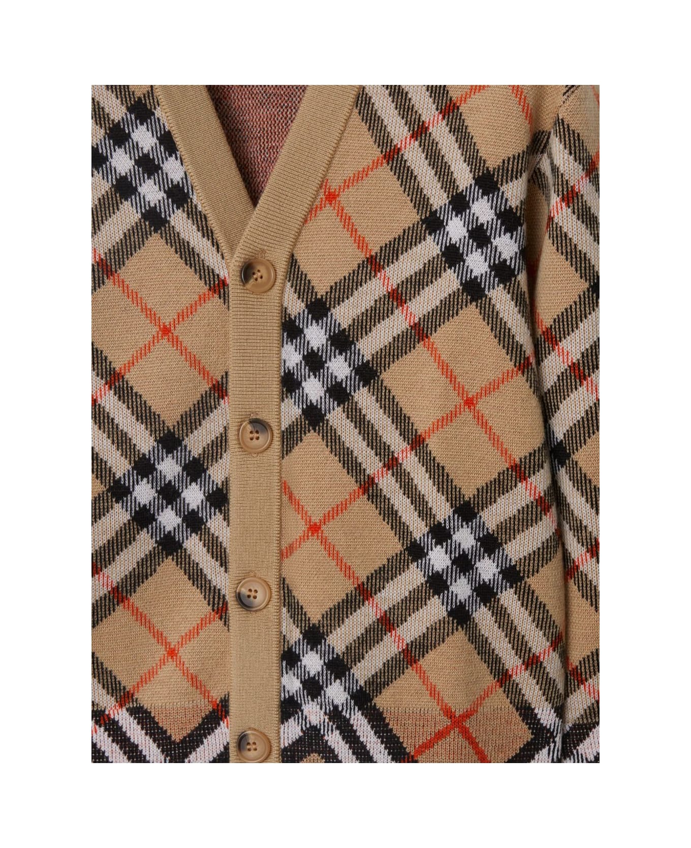 Burberry Kids Checked Cardigan - Beige ニットウェア＆スウェットシャツ