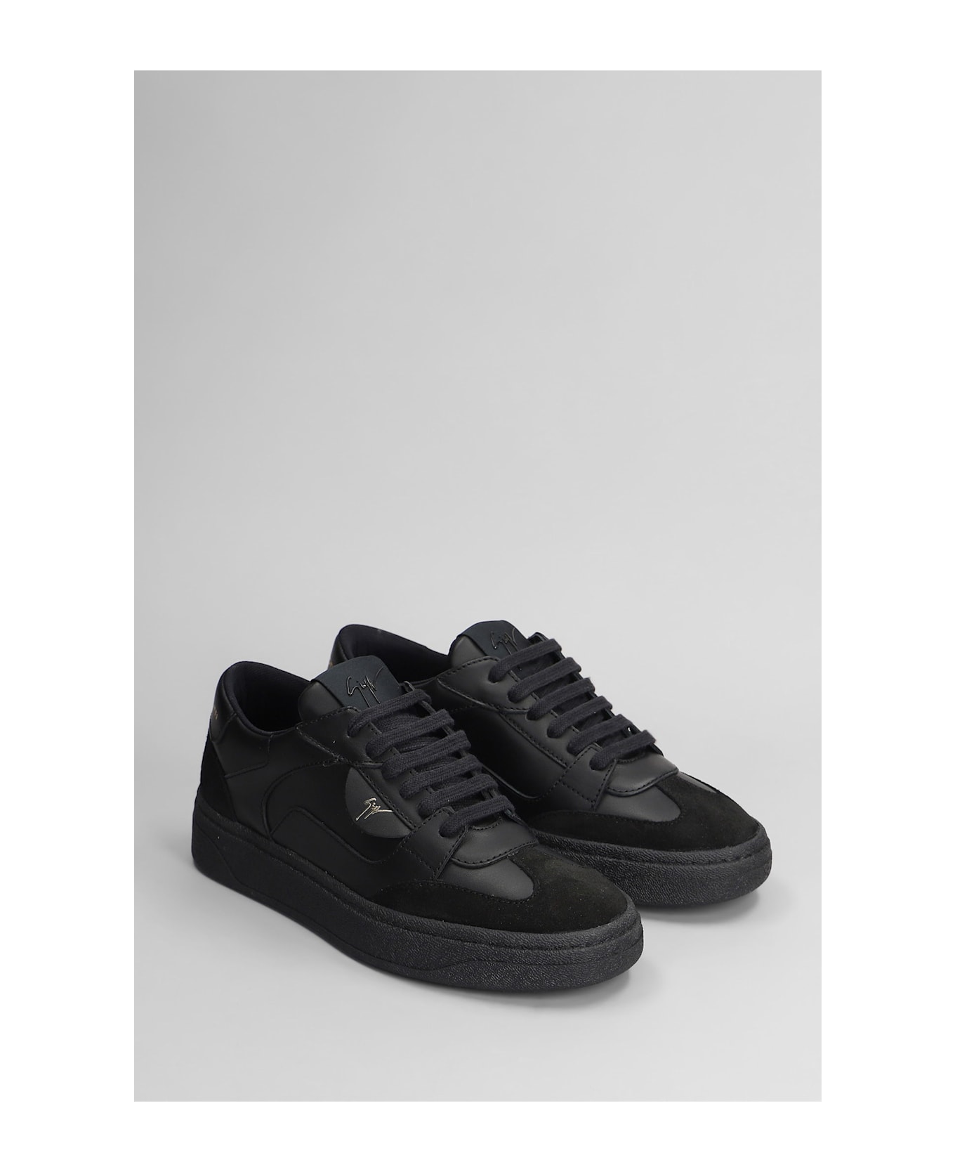 Giuseppe Zanotti Gz94 Sneakers In Black Suede And Leather - black