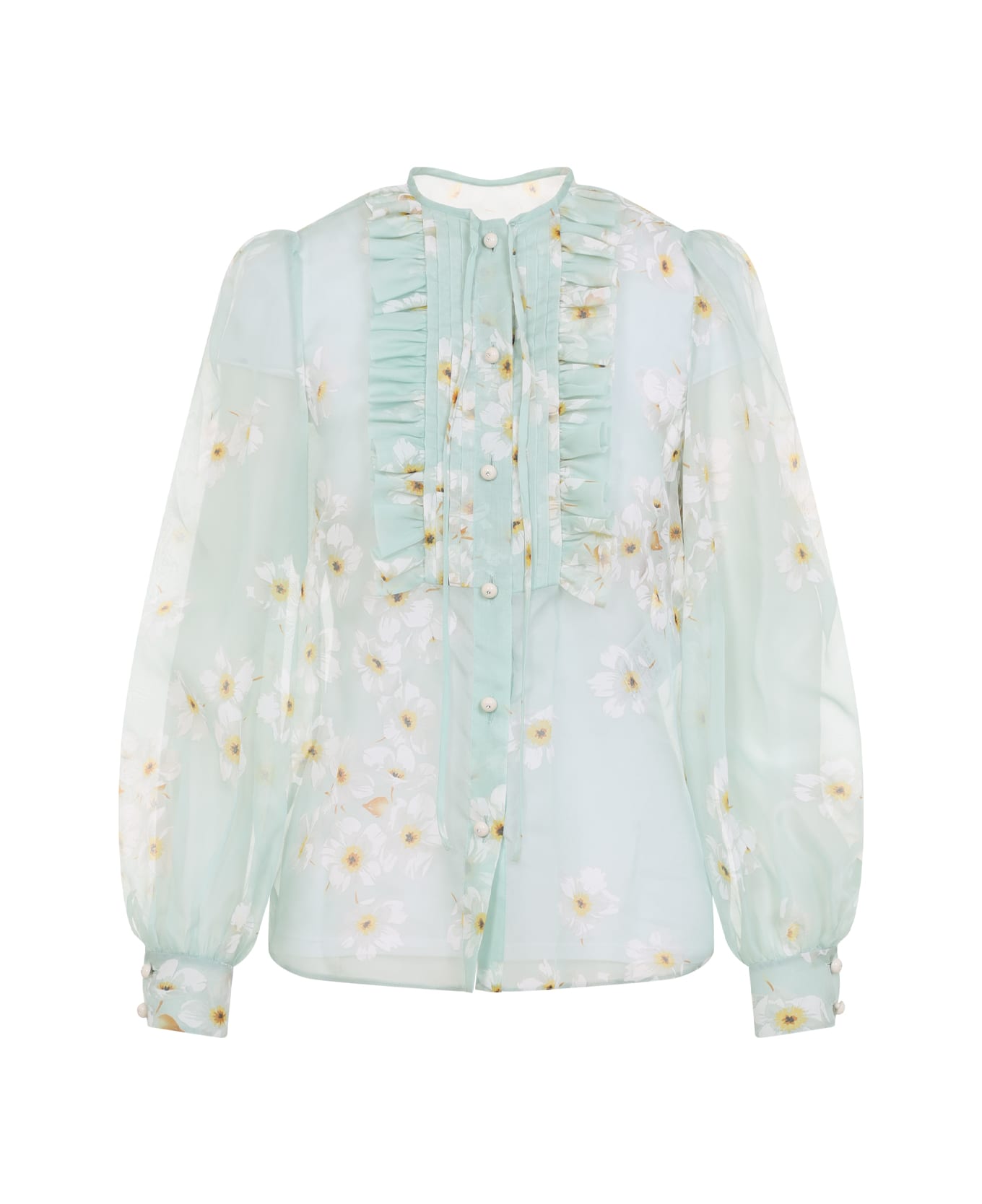 Valentino Silk Shirt - Dirty Sage Multicolor