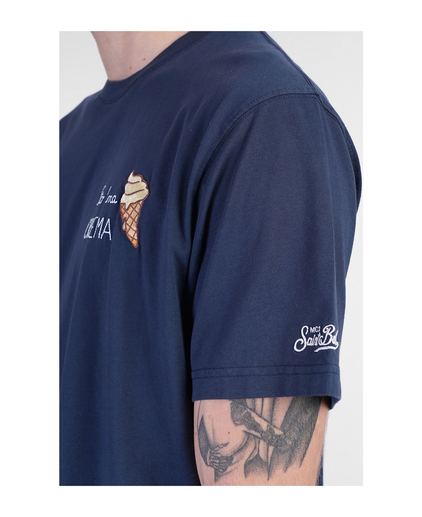 MC2 Saint Barth Portofino T-shirt In Blue Cotton - blue