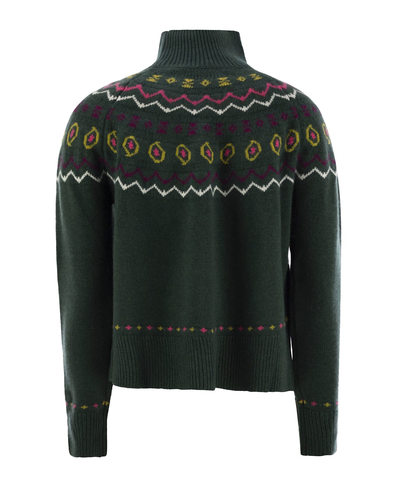 MC2 Saint Barth Wool-blend Jumper With Embroidery - Green