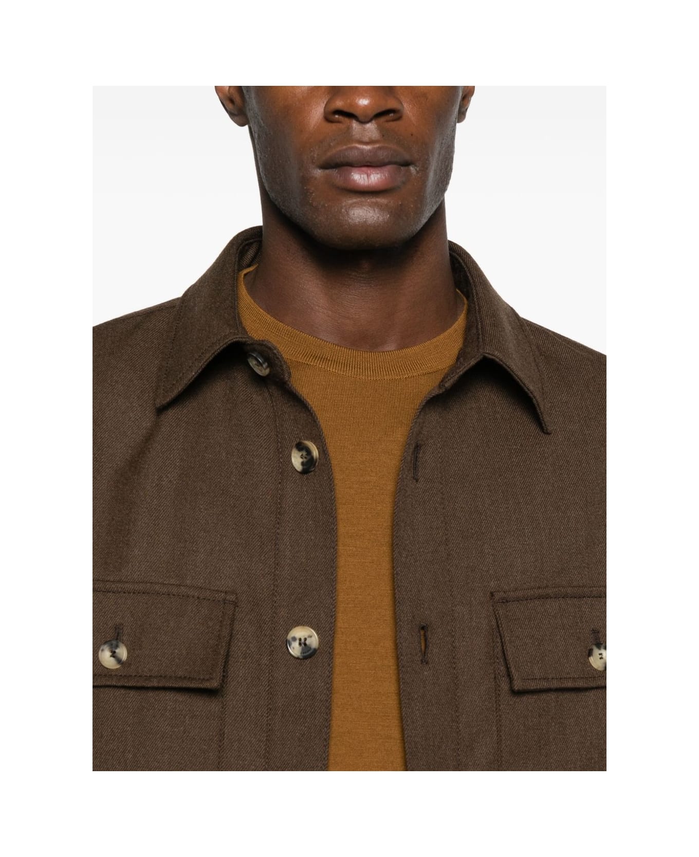 Jacob Cohen Wool Shirt Jacket - Brown