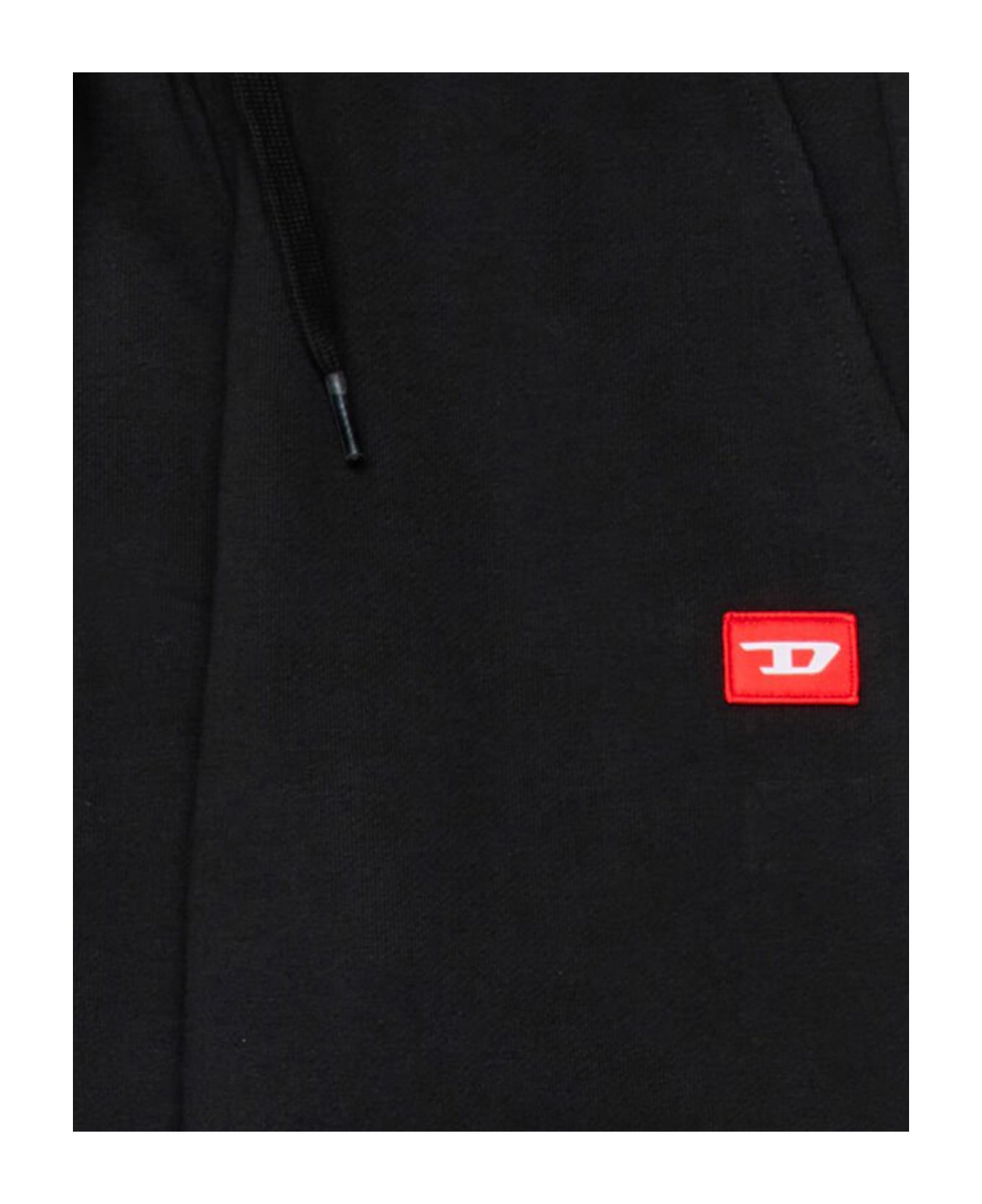 Diesel Cotton Trousers With Logo - Black