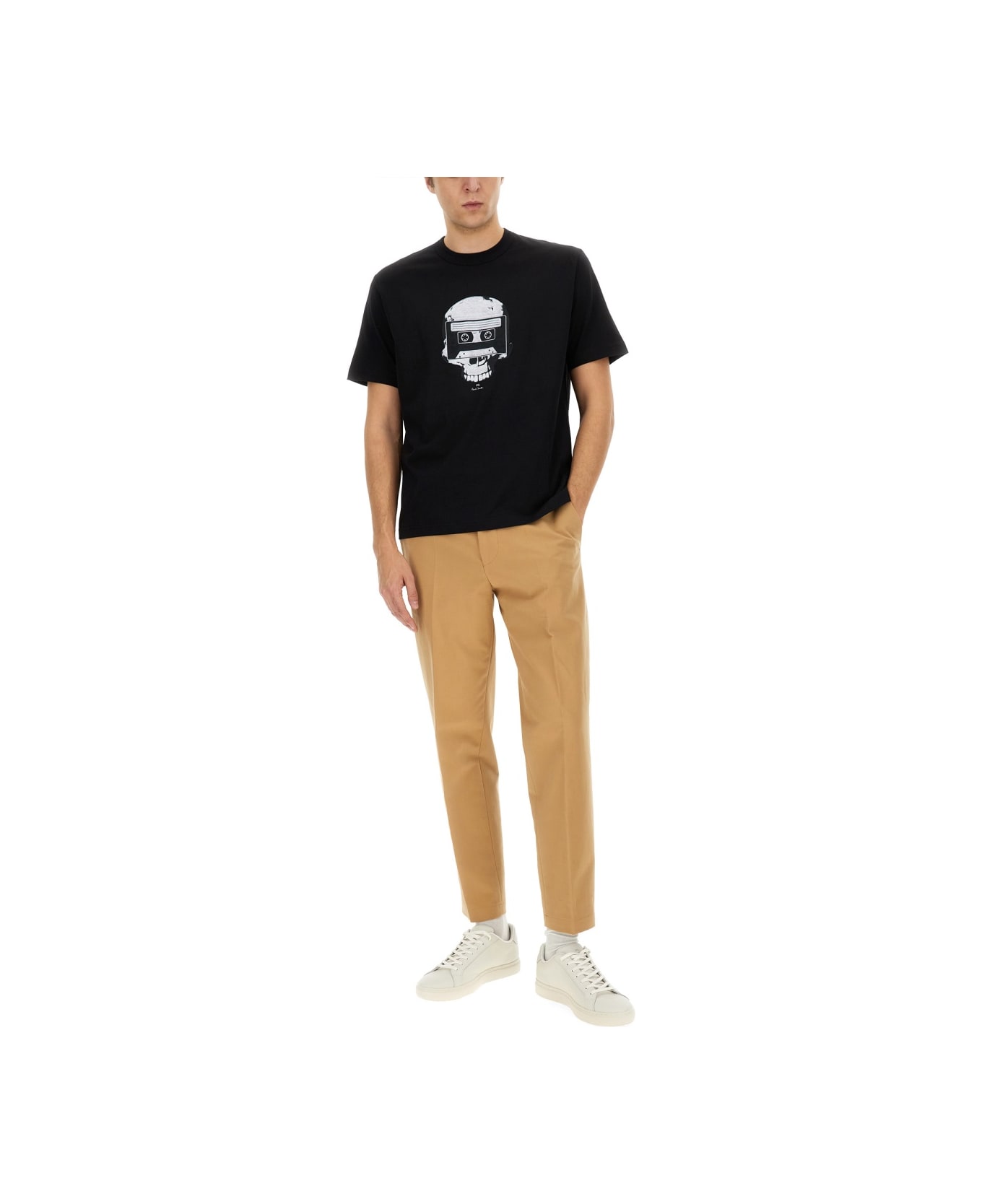 PS by Paul Smith "tape Skull" T-shirt - BLACK