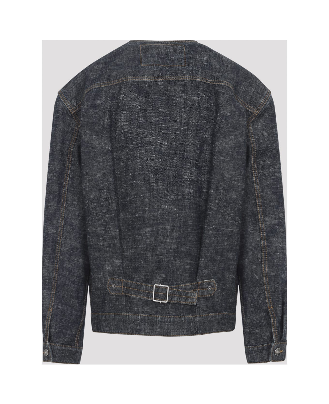 Lanvin Collarless Jacket - Navy Blue