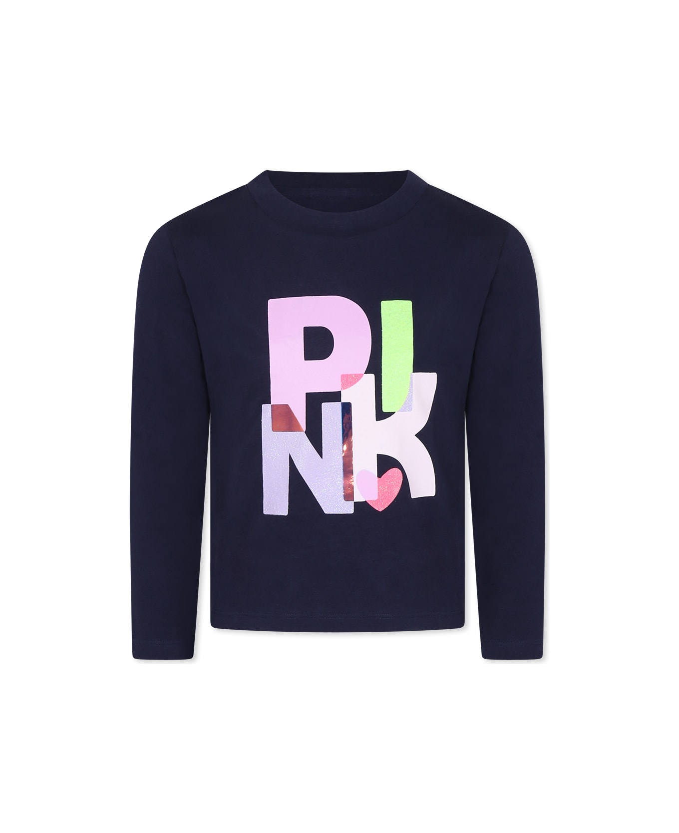 Billieblush Blue T-shirt For Girl With Writing - Blue