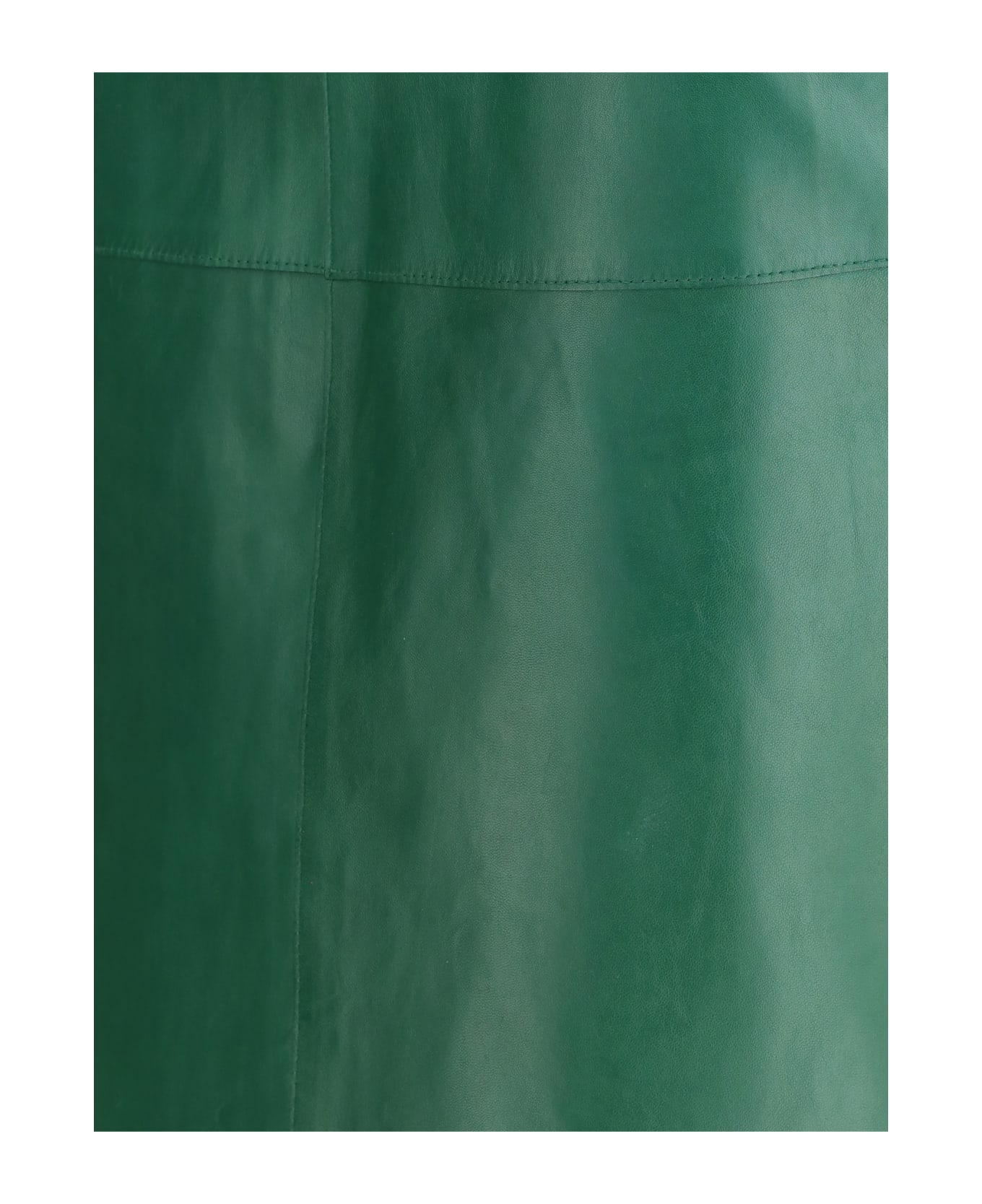 Parosh Leather Midi Skirt