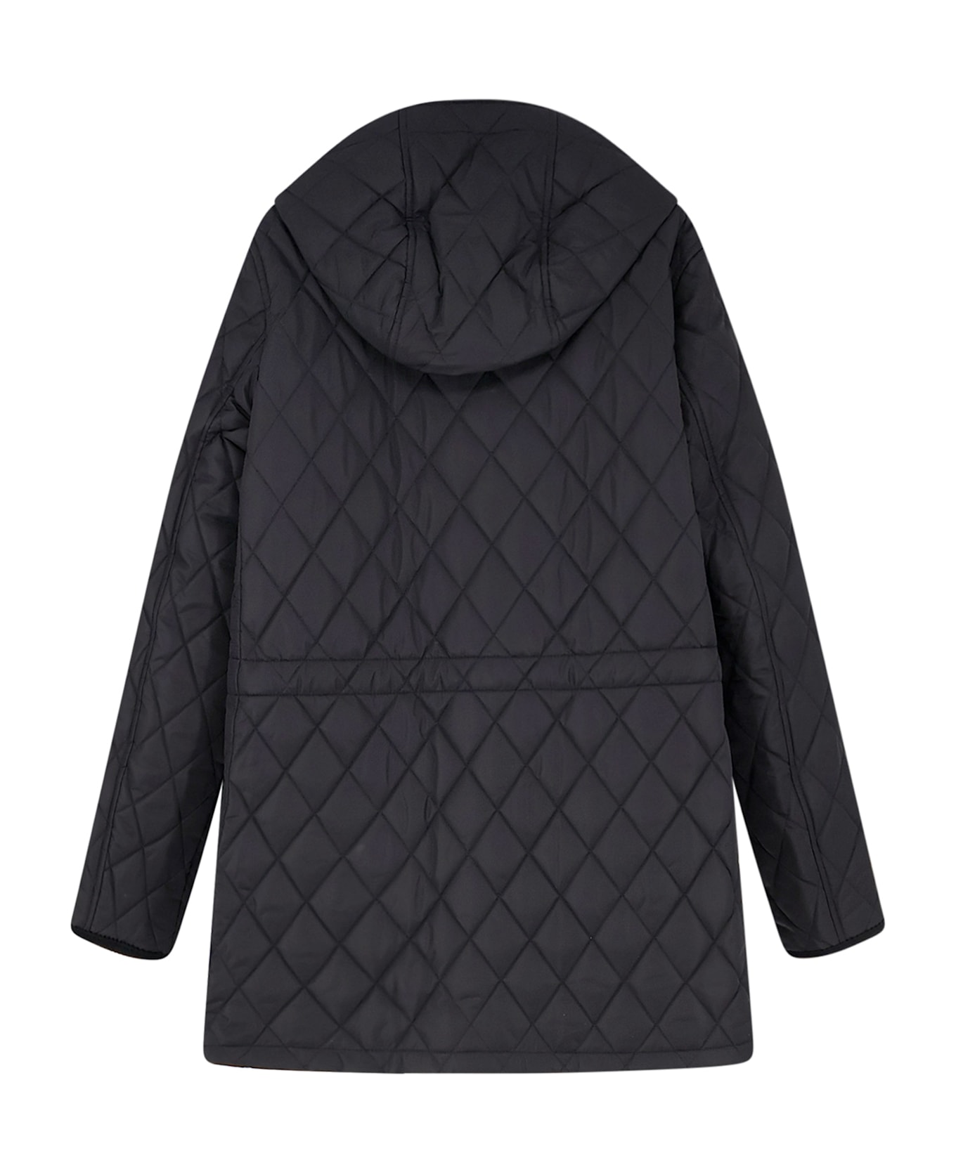 Burberry Bromley Quilted Nylon Jacket - BLACK/SAND IP CHECK