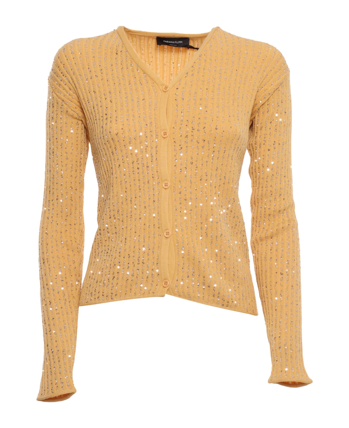 Fabiana Filippi Orange Cotton Sweater - ORANGE