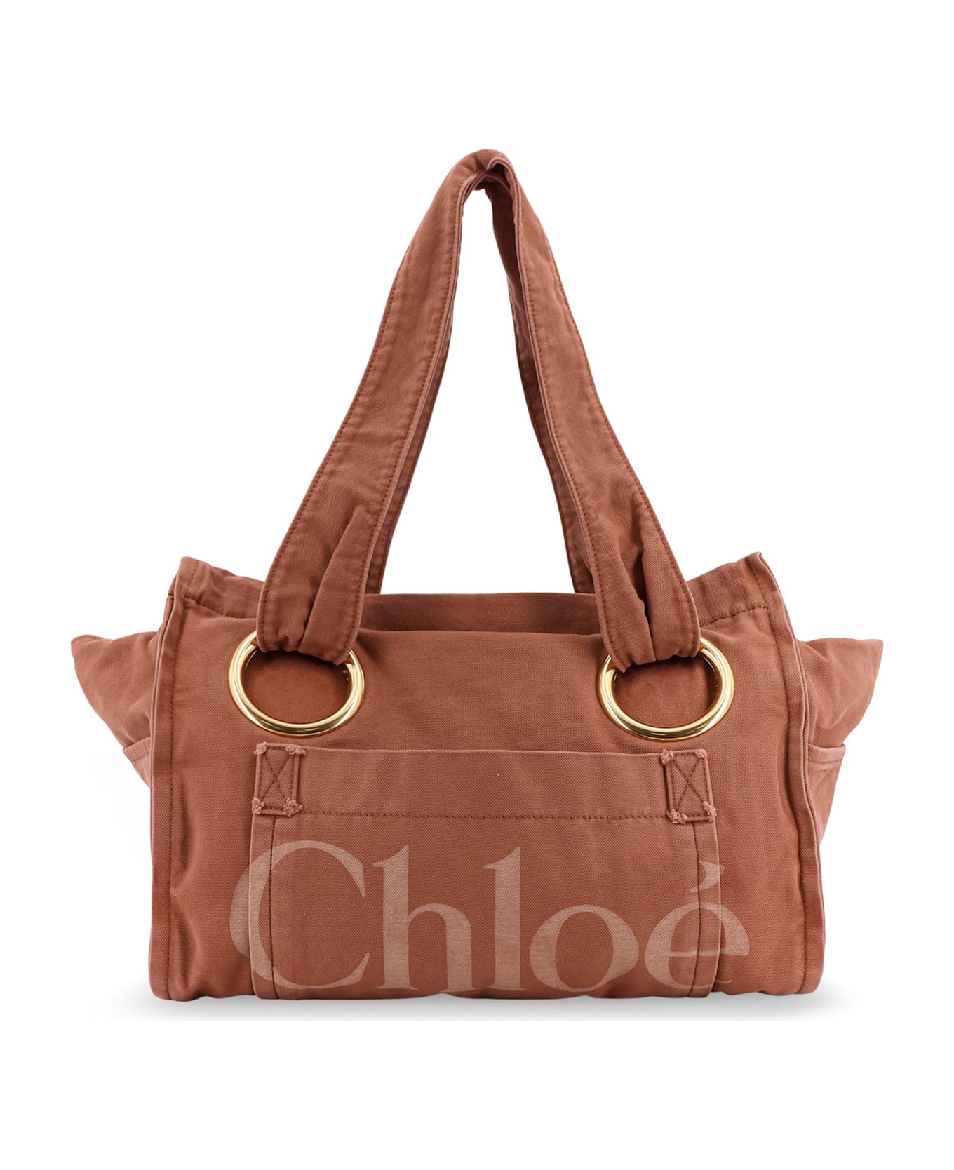 Chloé Plage Washed Cotton Shoulder Bag - Wild Pink