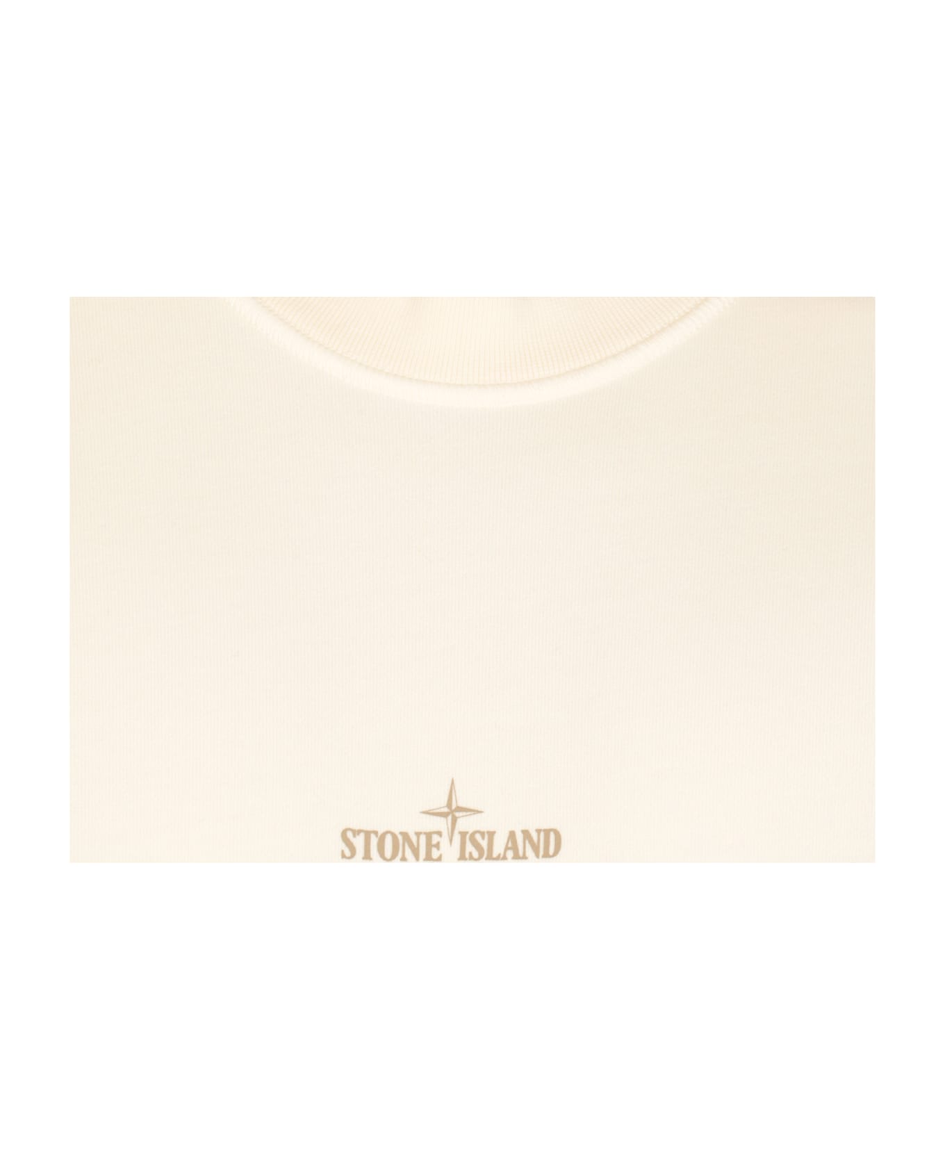 Stone Island Sweatshirt With Logo - Ivory