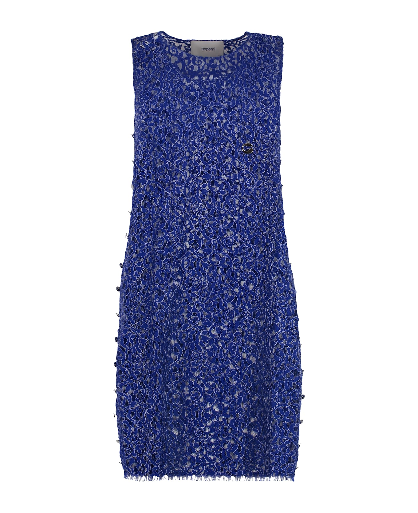 Coperni Floral Lace Dress - blue