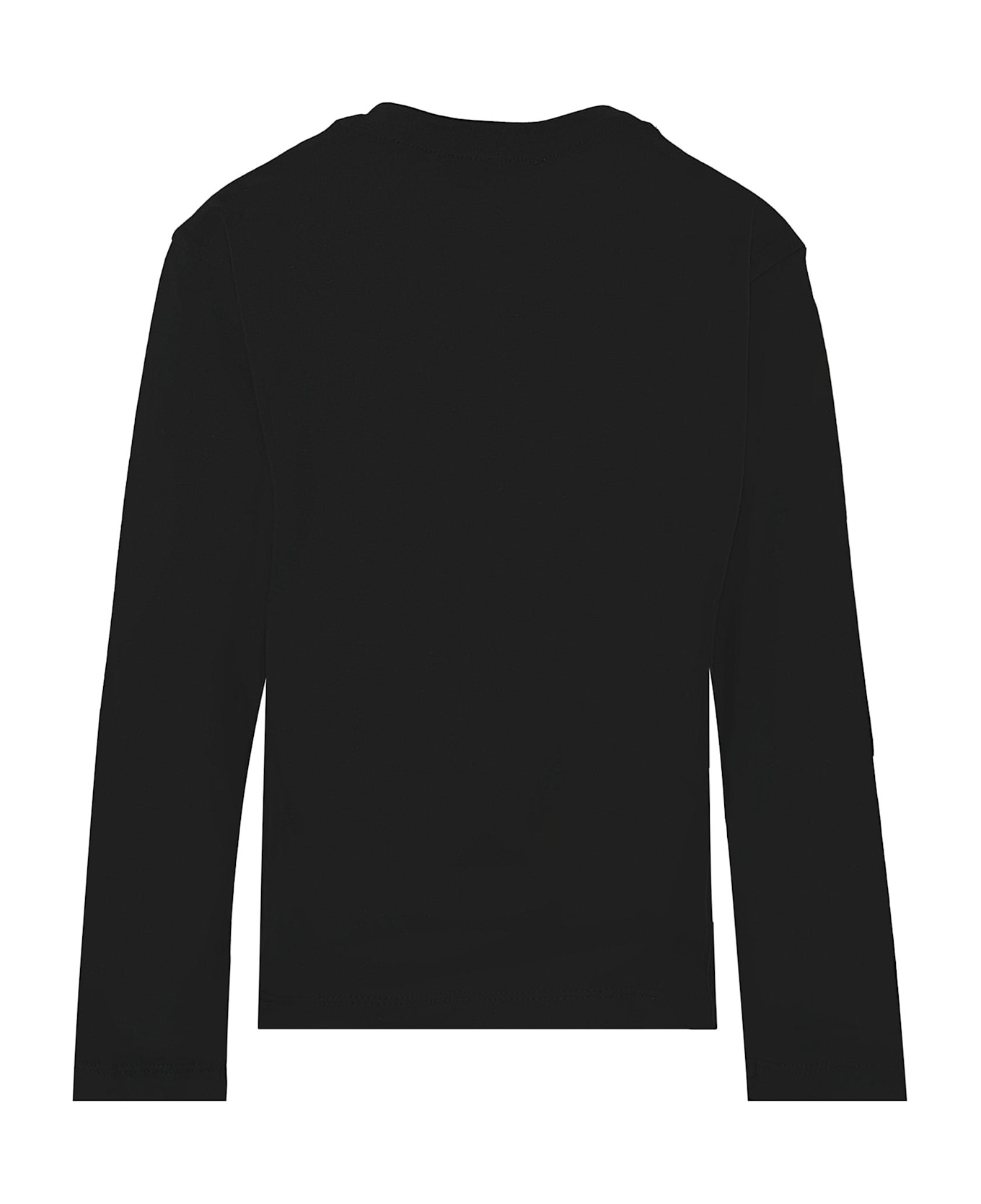 MSGM Black T-shirt For Kids With Logo - Black