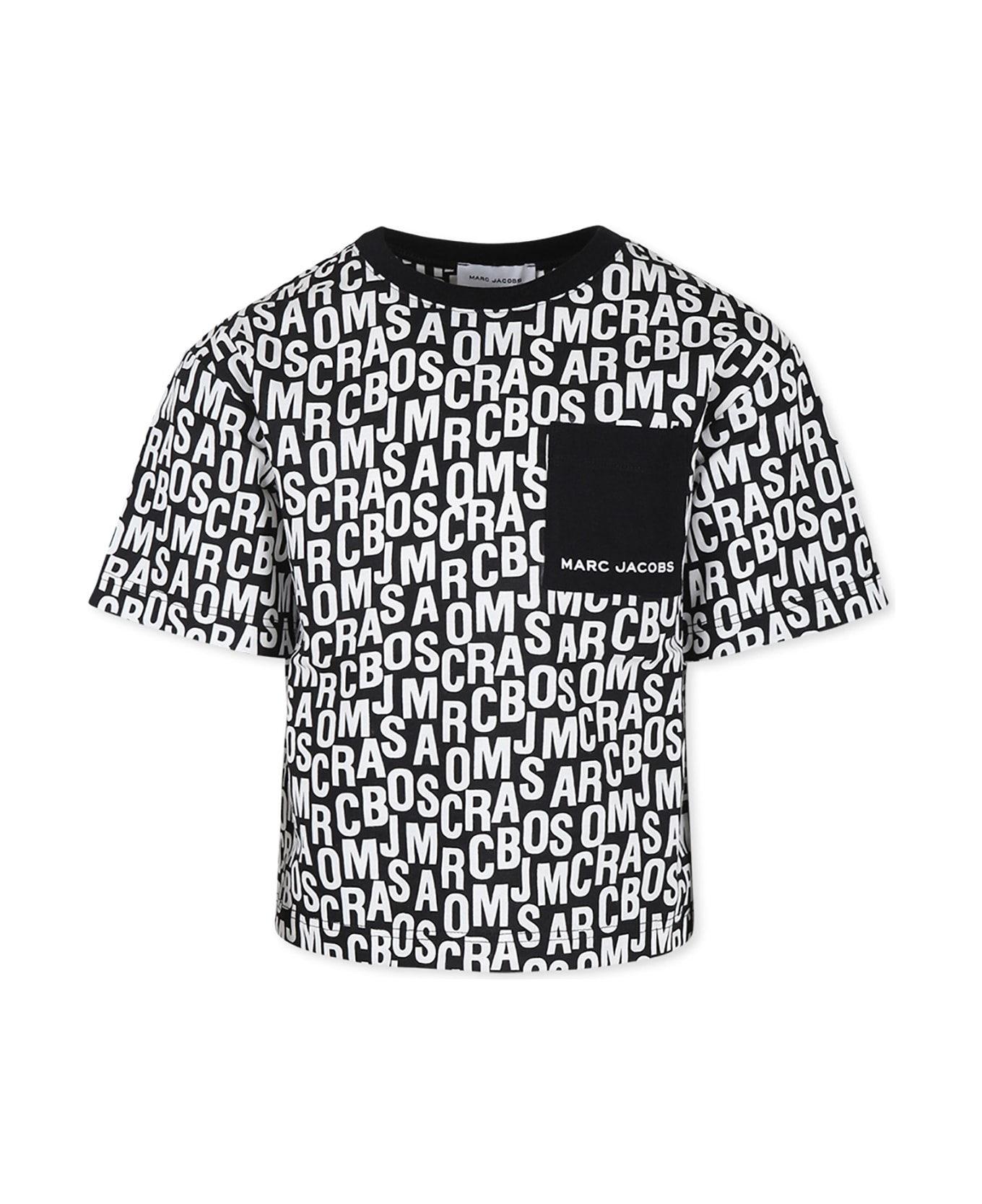 Marc Jacobs Black T-shirt For Boy With Monogram - Black