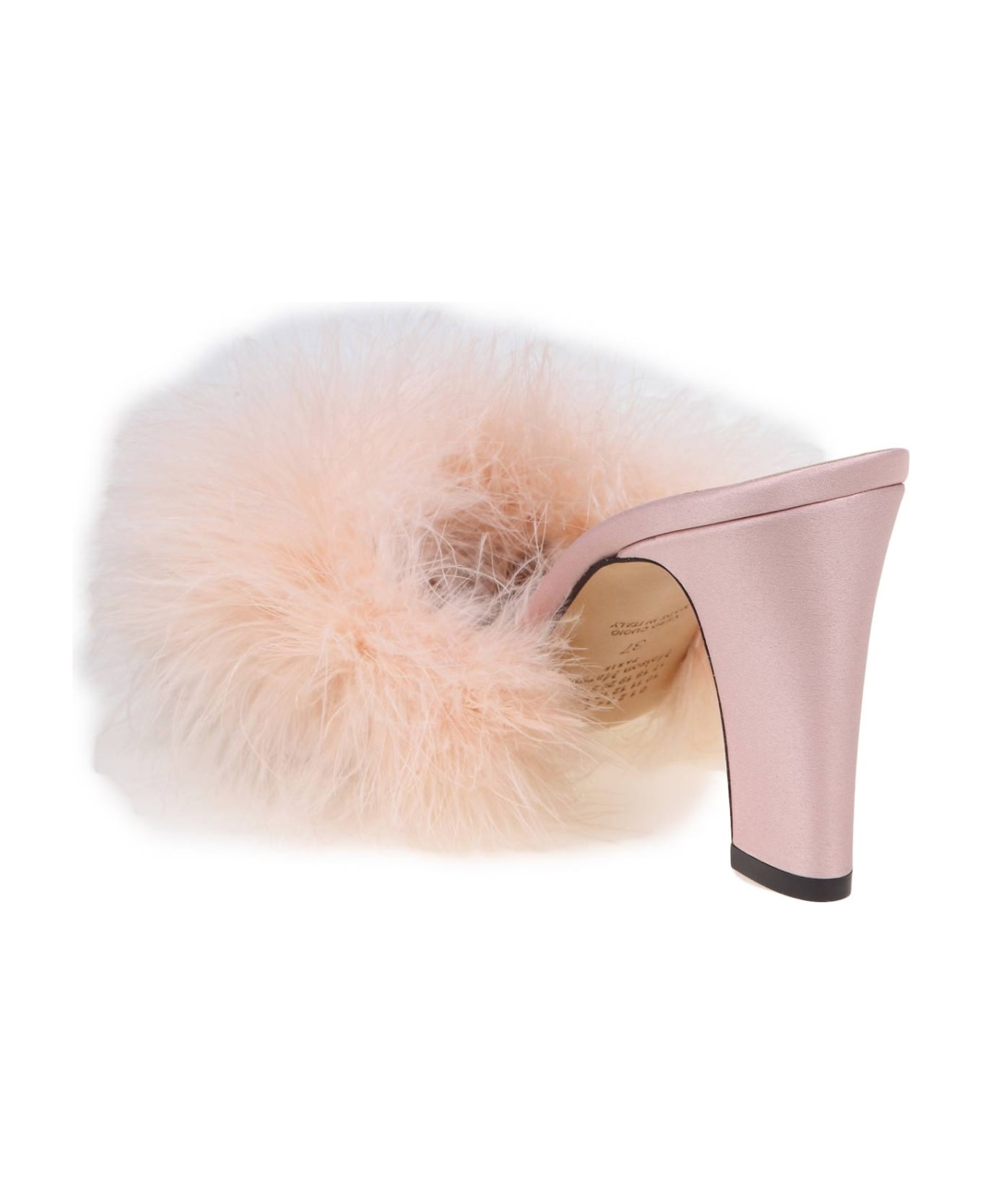 Maison Margiela Mules With Feathers - PINK