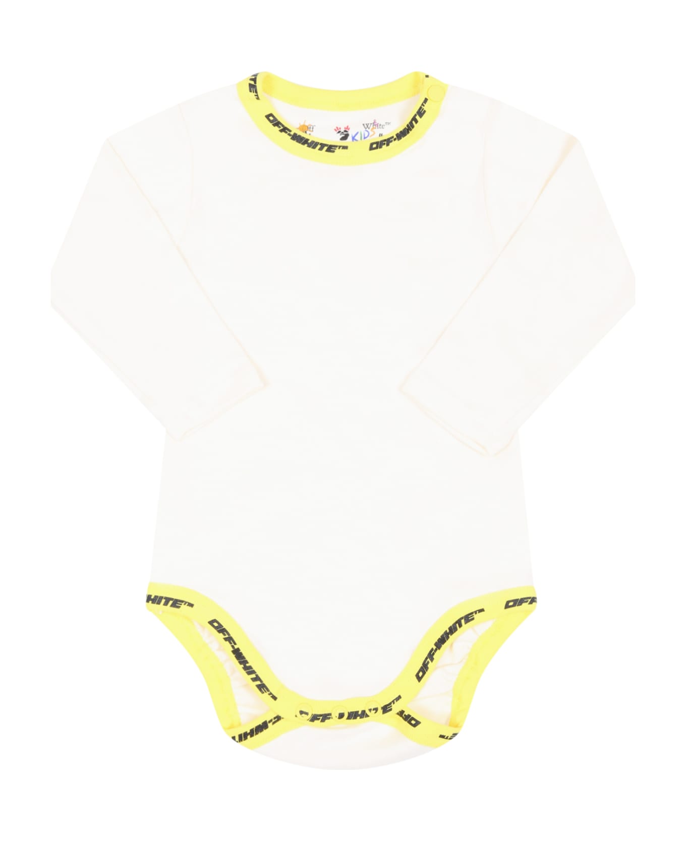 Off-White Ivory Body For Baby Boy With Logos - Ivory