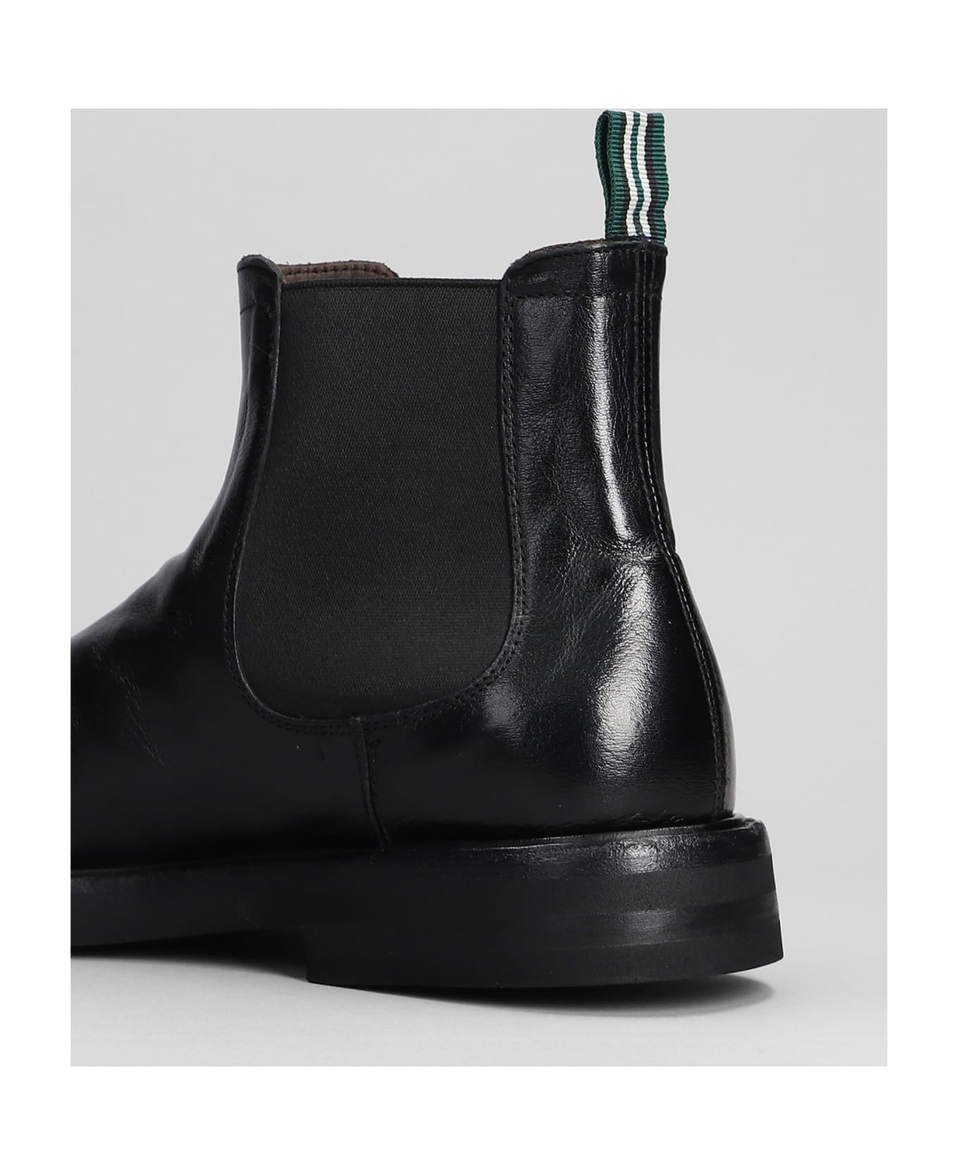 Green George Low Heels Ankle Boots In verdes Leather - verdes