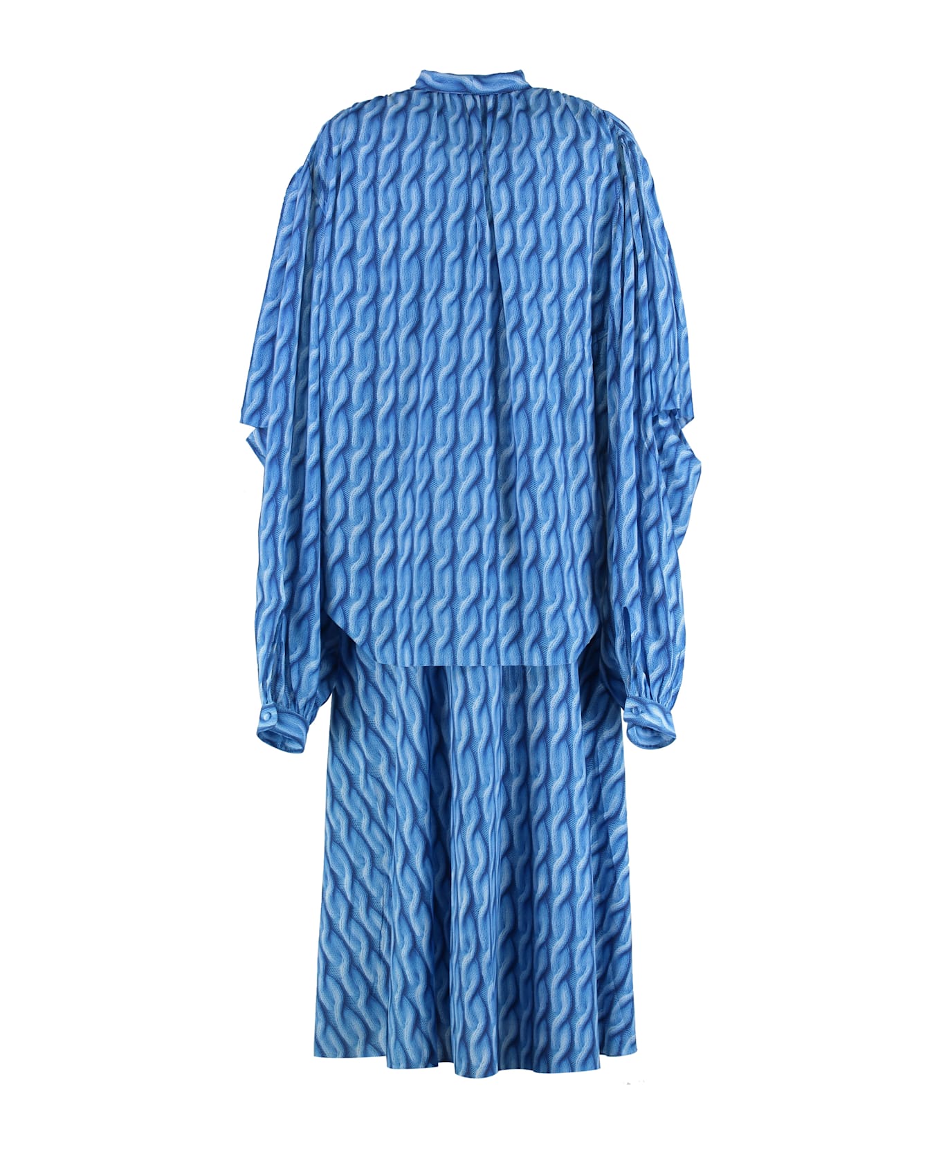 Balenciaga Printed Dress - BLUE