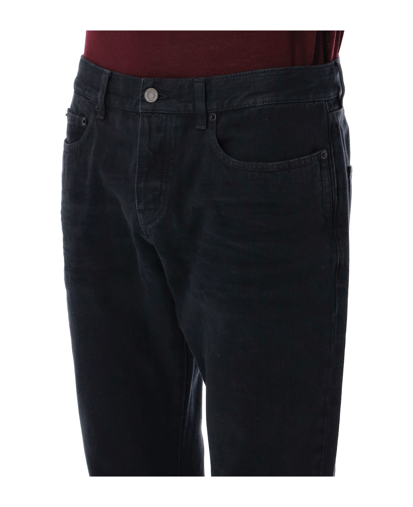 Saint Laurent Low-rise Slim Jeans Black - CARBON BLACK